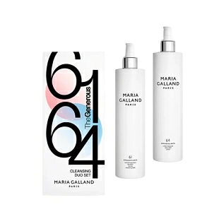61 & 64 XL Duo Démaquillant Confort: 61 Lait Démaquillant Douceur 400 ml + 64 Lotion Soyeuse 400 ml - Maria Galland ®