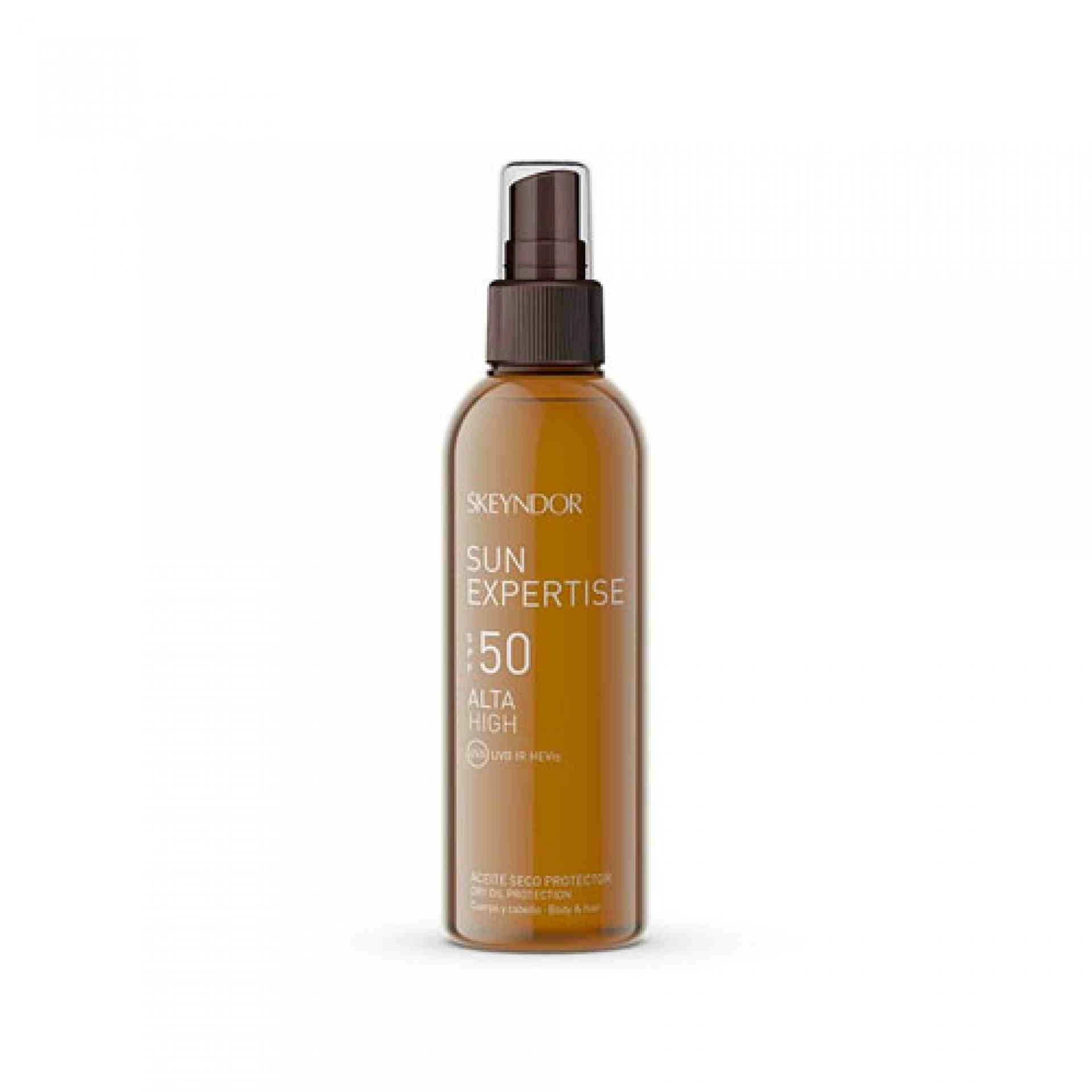 Aceite seco Protector cuerpo y cabello SPF50 |  Protector en Spray 150ml- Sun Expertise - Skeyndor ®