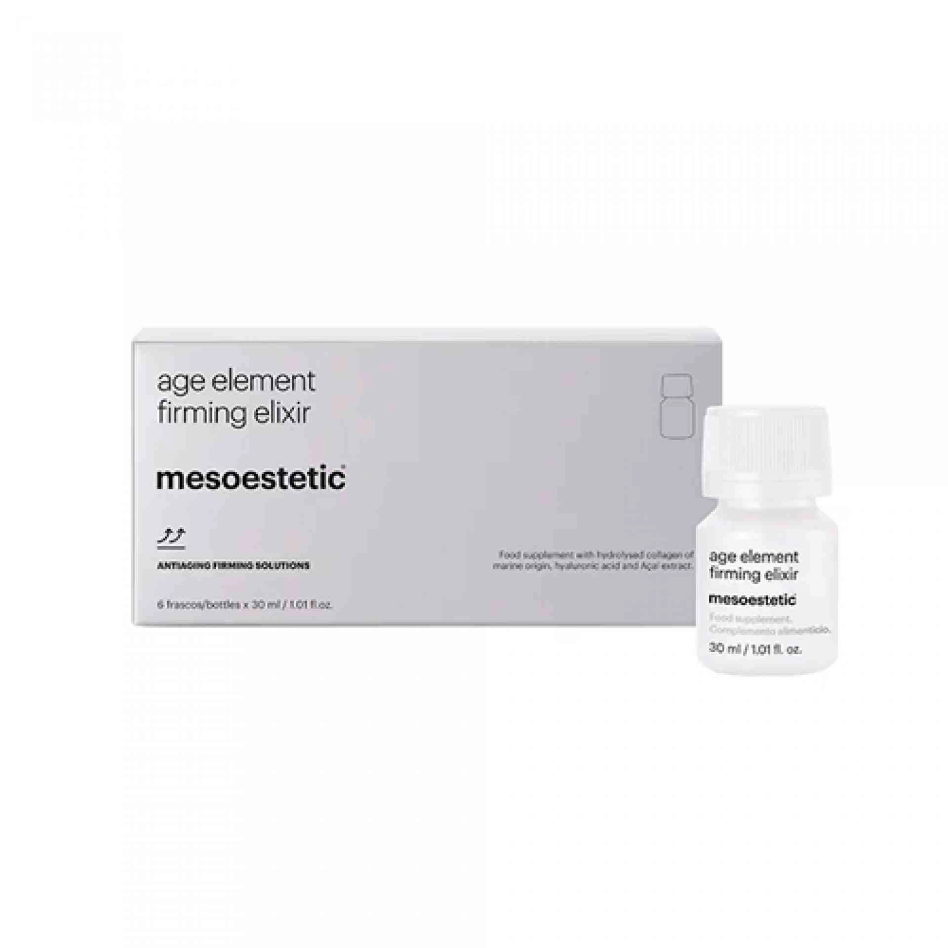 age element firming elixir | nutricosmético 6x30ml - antiaging firming solutions - mesoestetic ®