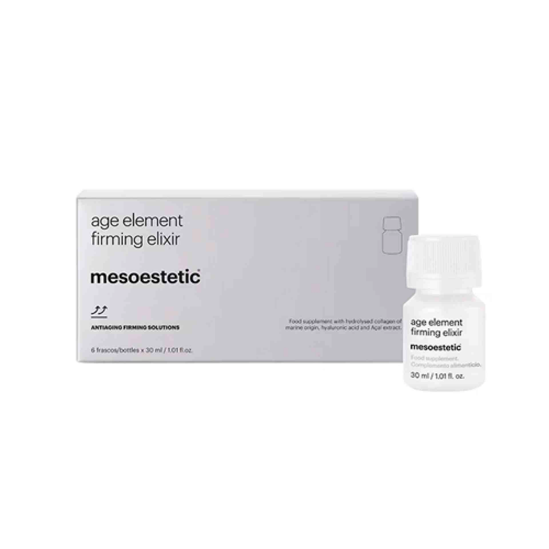 age element firming elixir | nutricosmético 6x30ml - antiaging firming solutions - mesoestetic ®