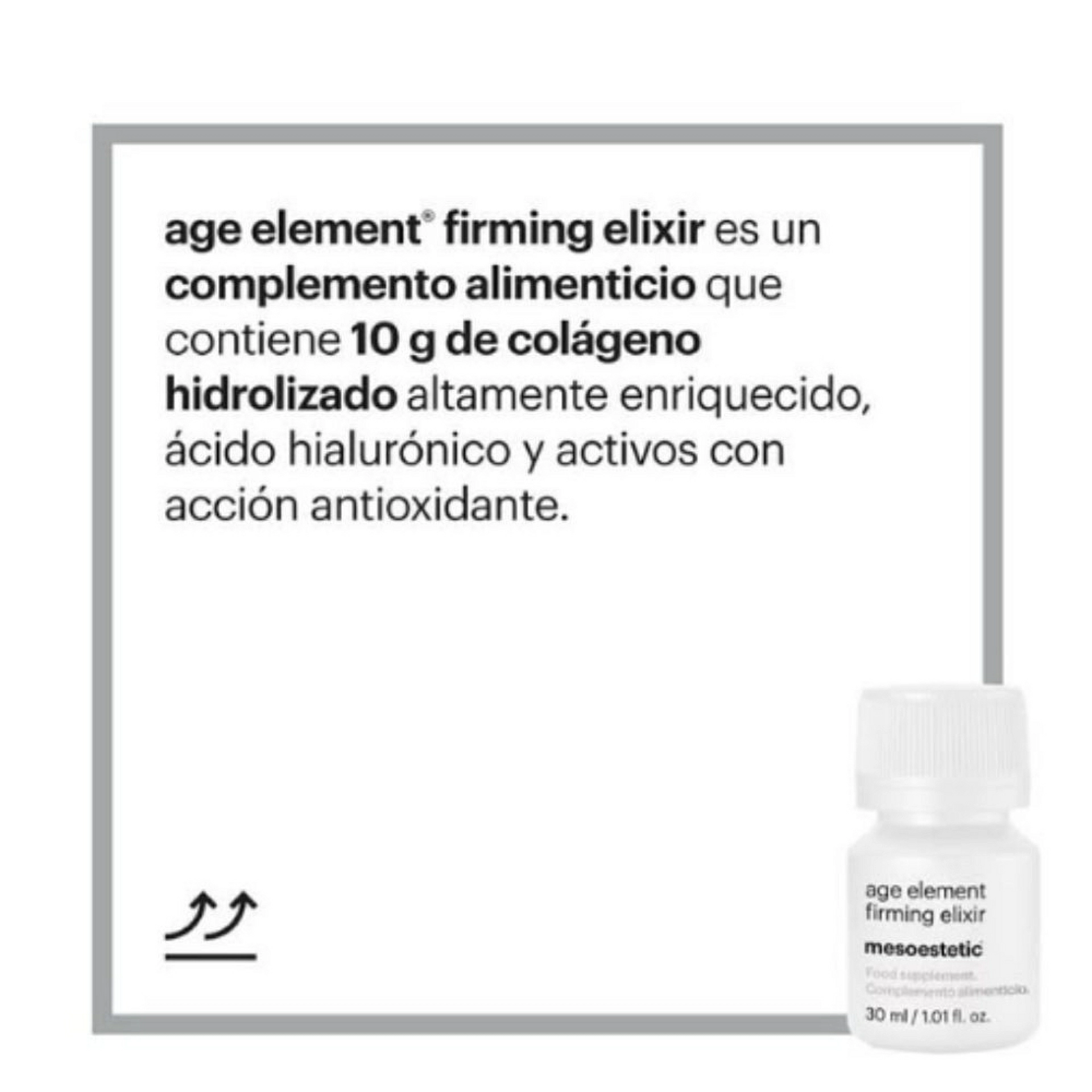 age element firming elixir | nutricosmético 6x30ml - antiaging firming solutions - mesoestetic ®