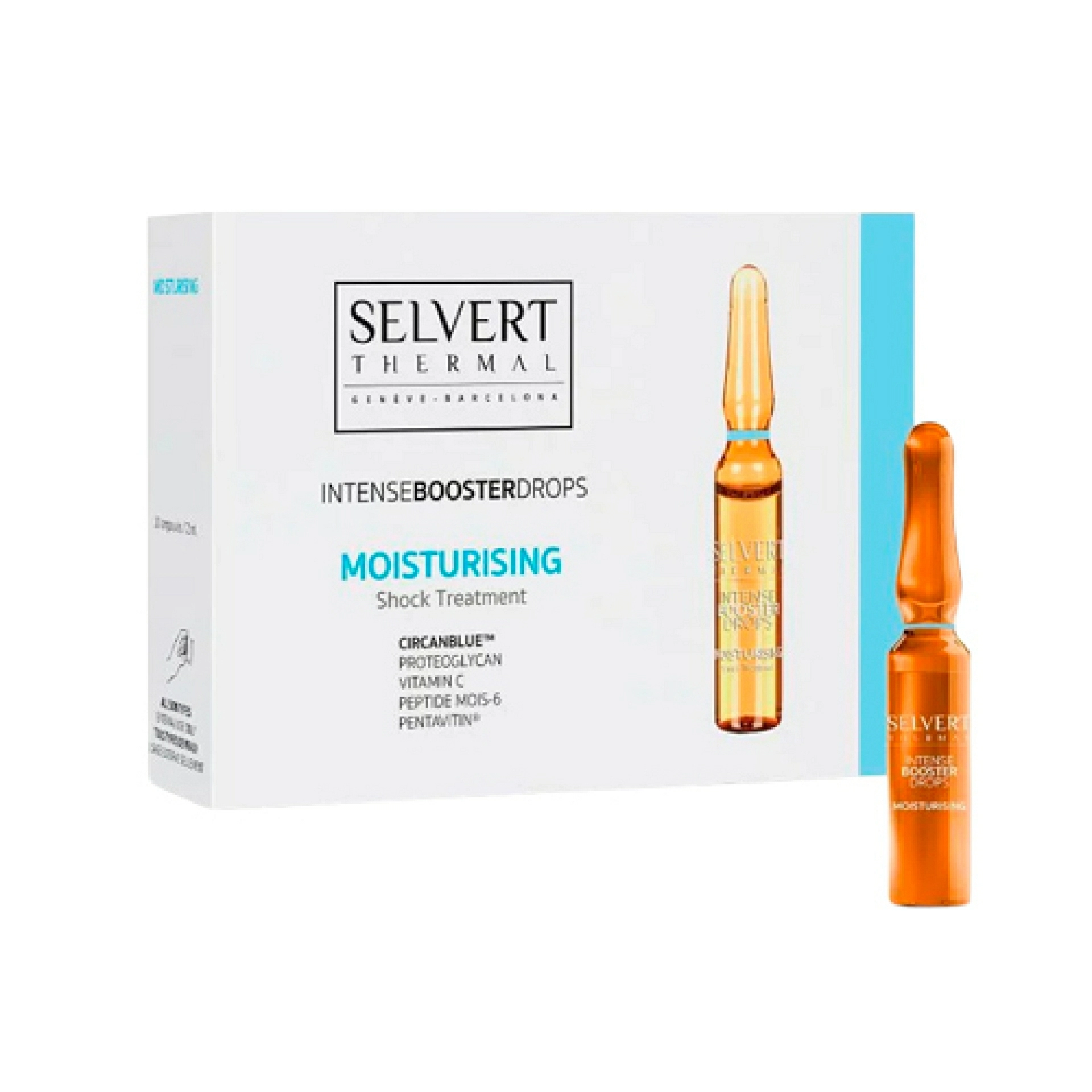 Ampollas Moisturising | Ampollas hidratantes y revitalizantes 10x2ml - Intense Booster Drops - Selvert Thermal ®