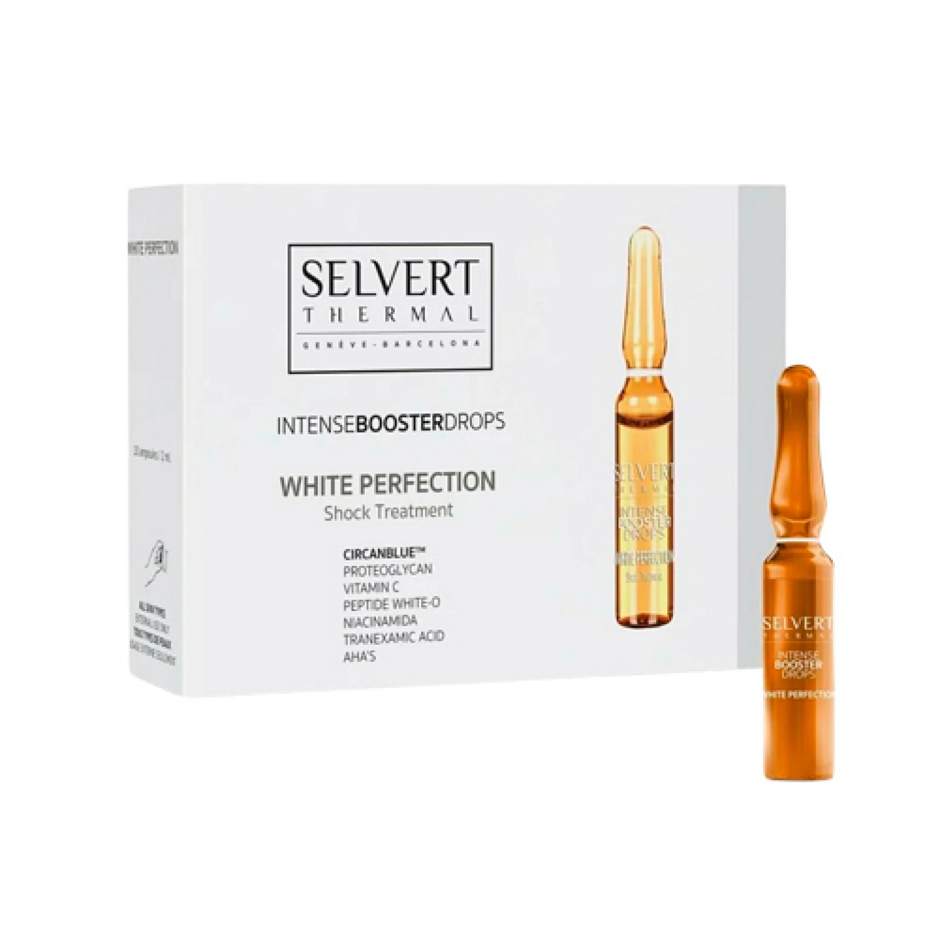 Ampollas White Perfection | Ampollas antimanchas e iluminadoras 10x2ml - Intense Booster Drops - Selvert Thermal ®