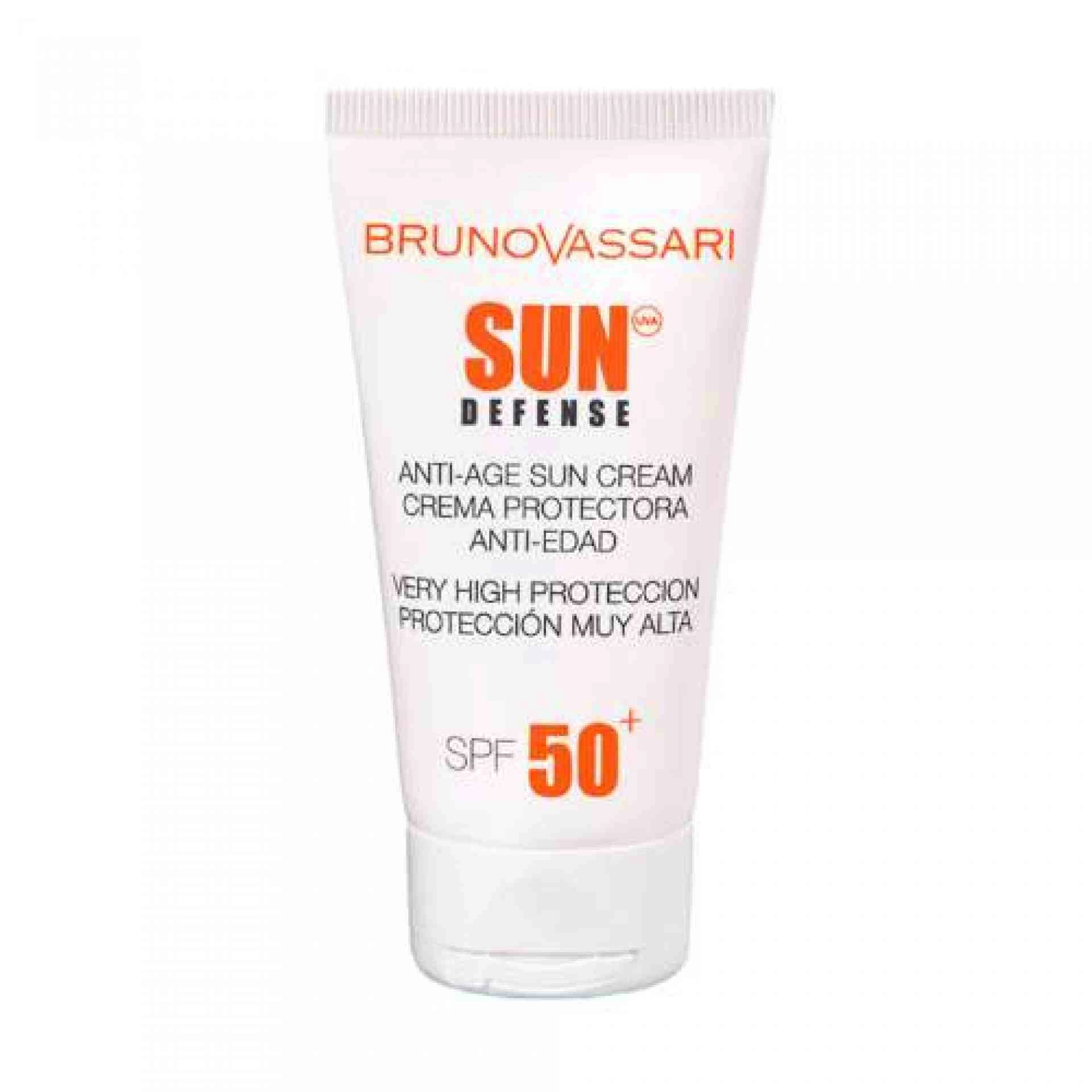Anti-Age Sun Cream SPF50+ | Protector solar 50ml - Sun Defense - Bruno Vassari ®
