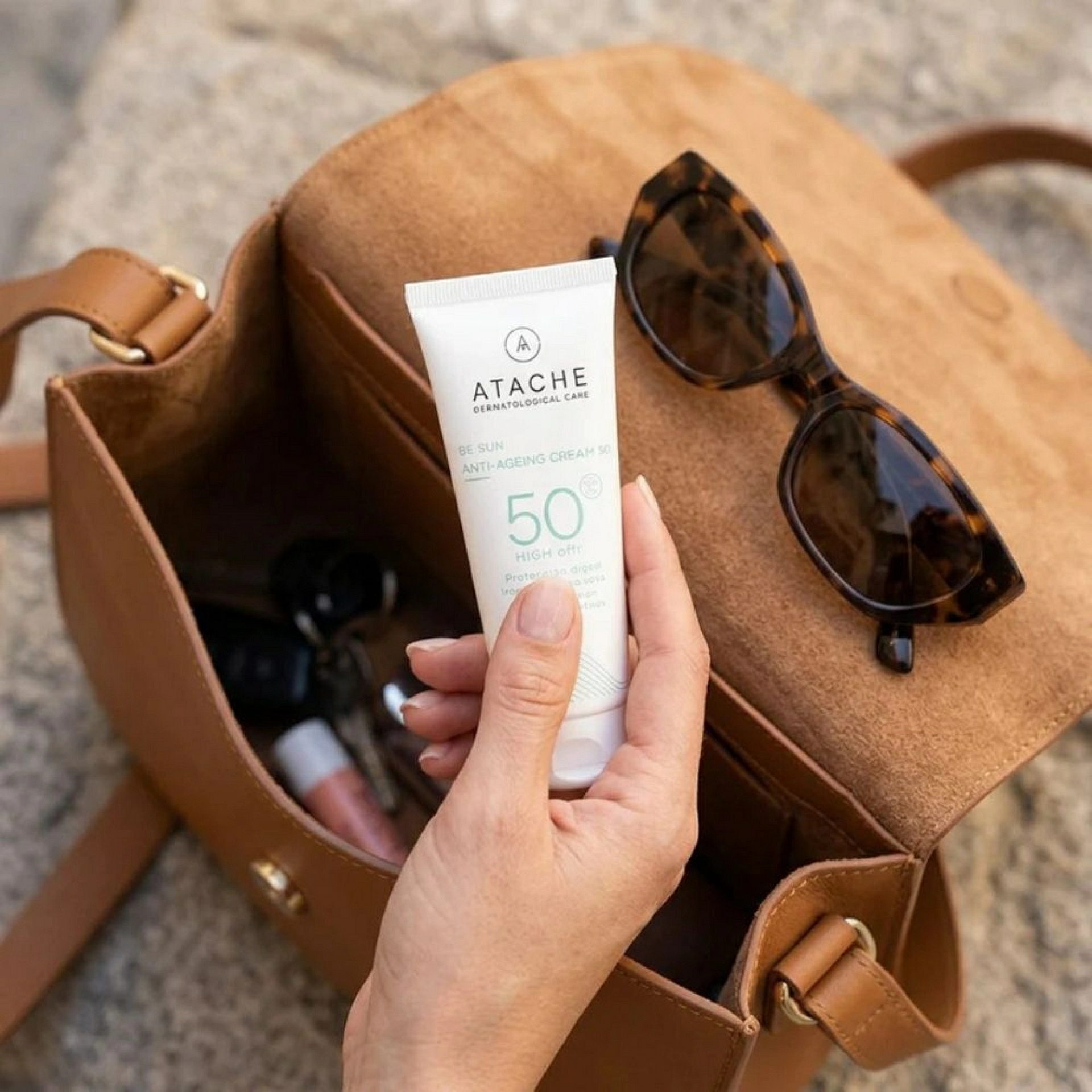 Anti-Ageing Cream SPF50+ | Protector solar facial antiedad 75ml - Be Sun - Atache ®