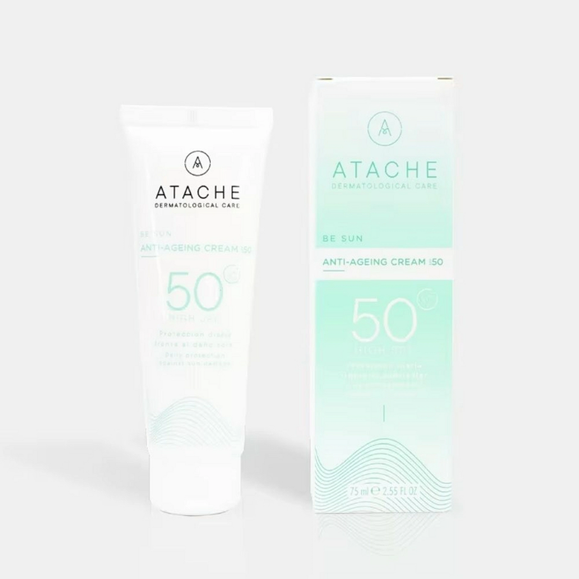Anti-Ageing Cream SPF50+ | Protector solar facial antiedad 75ml - Be Sun - Atache ®
