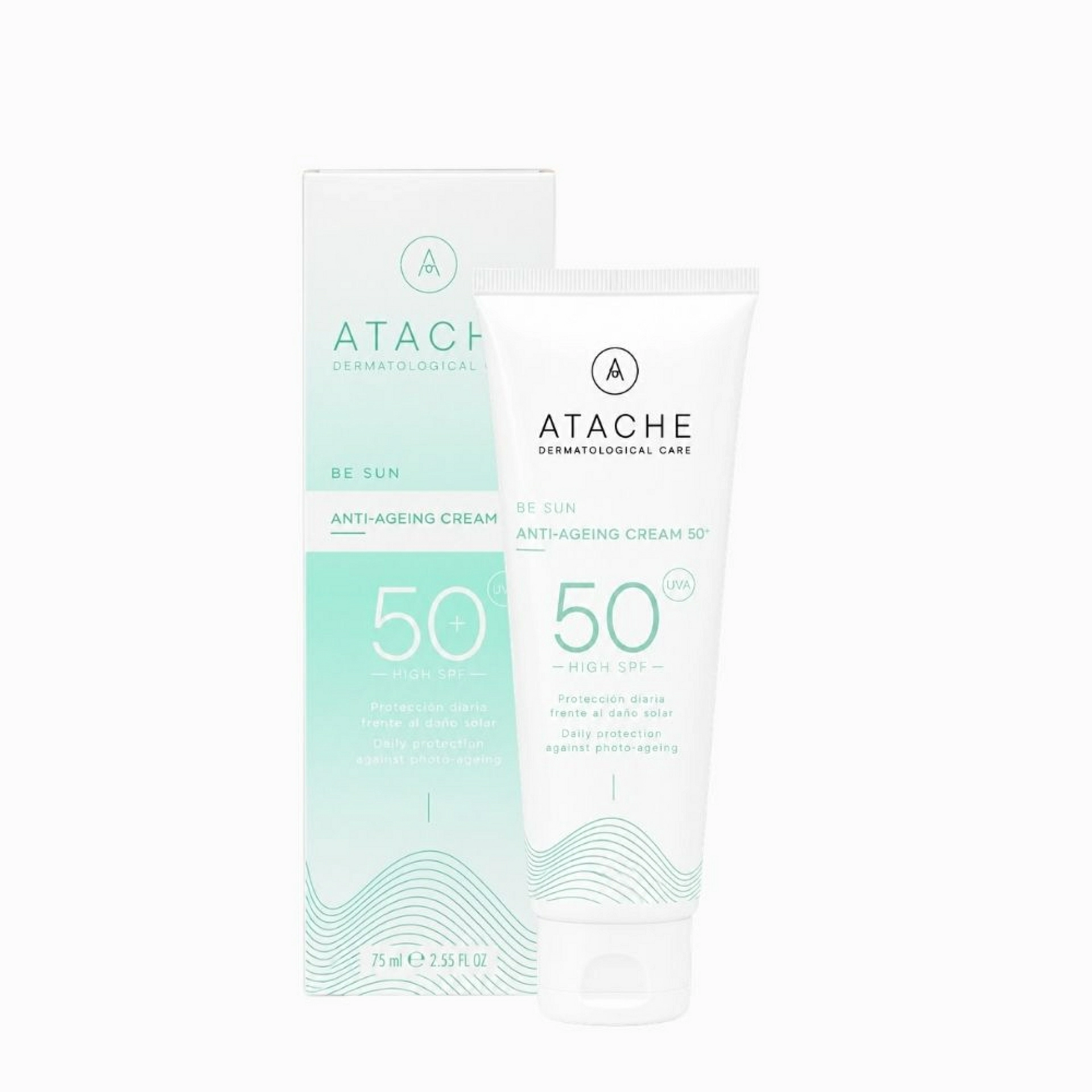 Anti-Ageing Cream SPF50+ | Protector solar facial antiedad 75ml - Be Sun - Atache ®