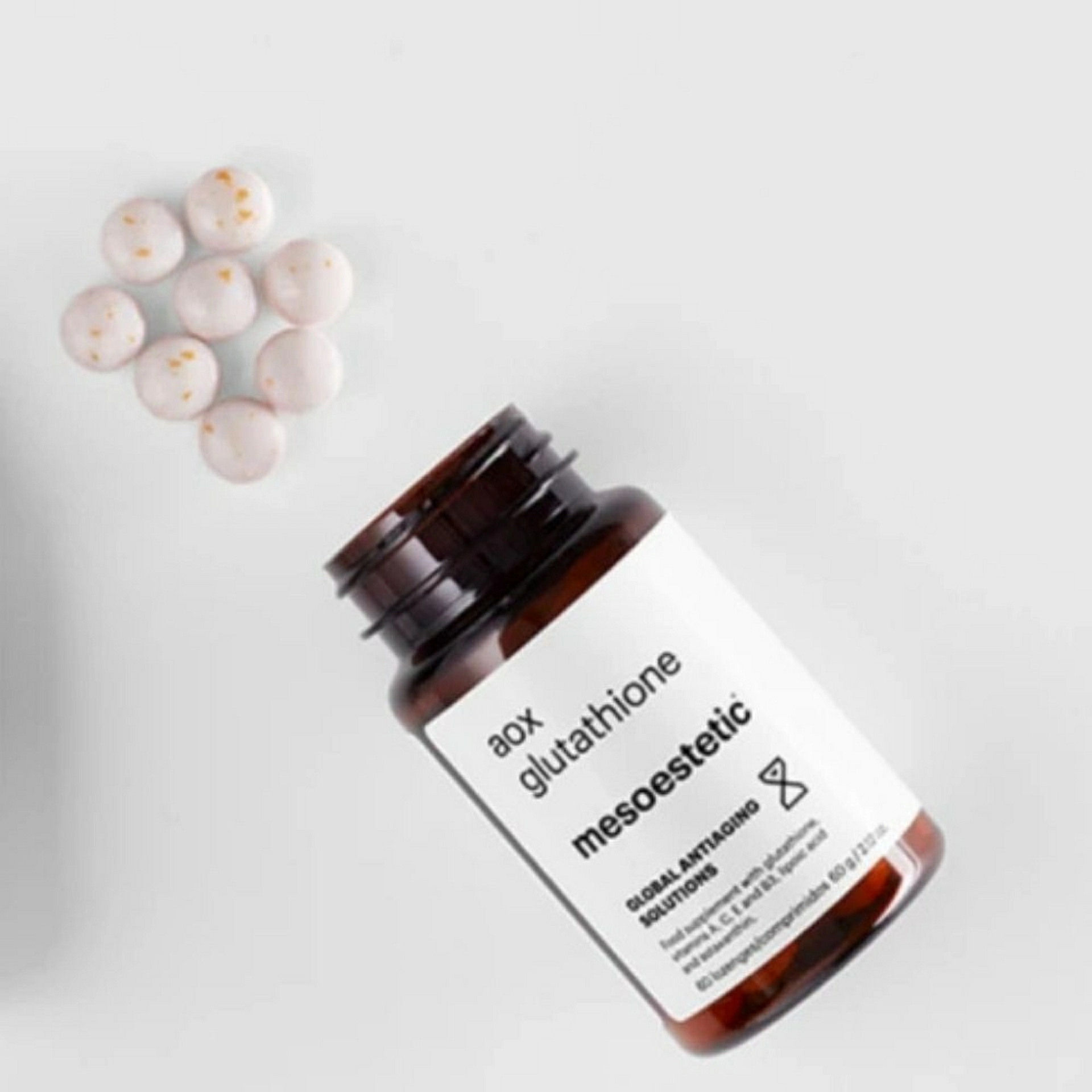 aox glutathione | complemento alimenticio para el estrés oxidativo 60 cáps - global antiaging solutions - mesoestetic ®