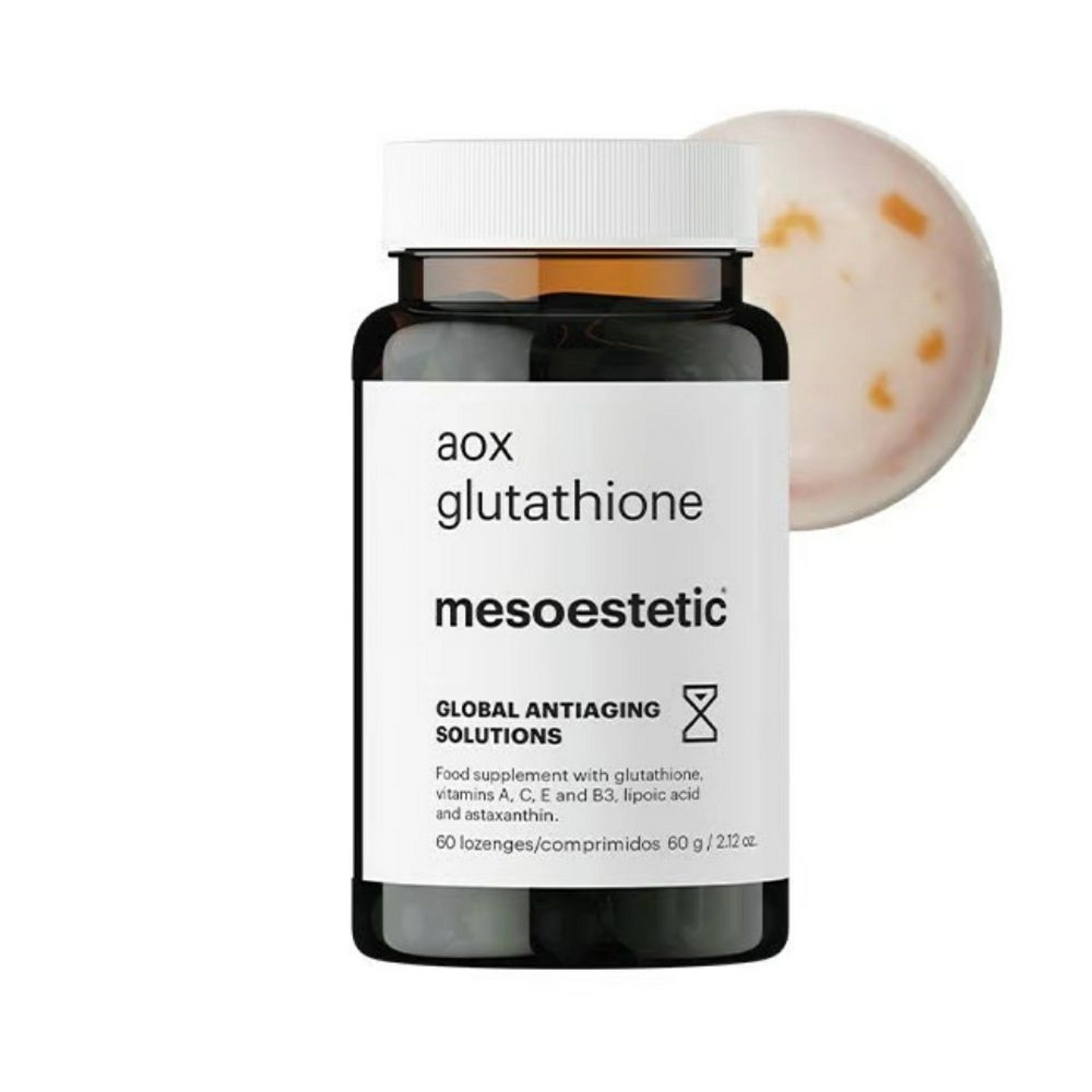 aox glutathione | complemento alimenticio para el estrés oxidativo 60 cáps - global antiaging solutions - mesoestetic ®
