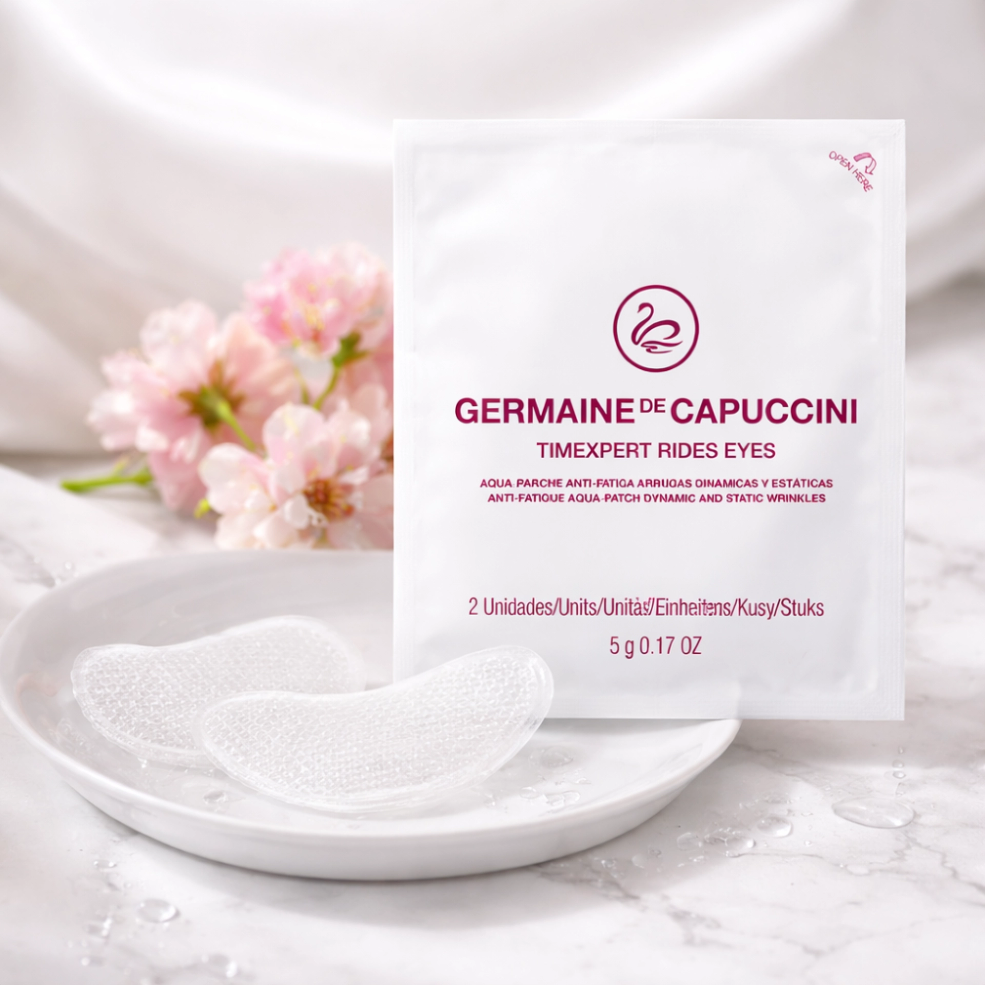 Aqua-Parche Anti-fatiga | Parches de hidrogel con efecto flash 5g - Timexpert Rides Eyes - Germaine de Capuccini ®