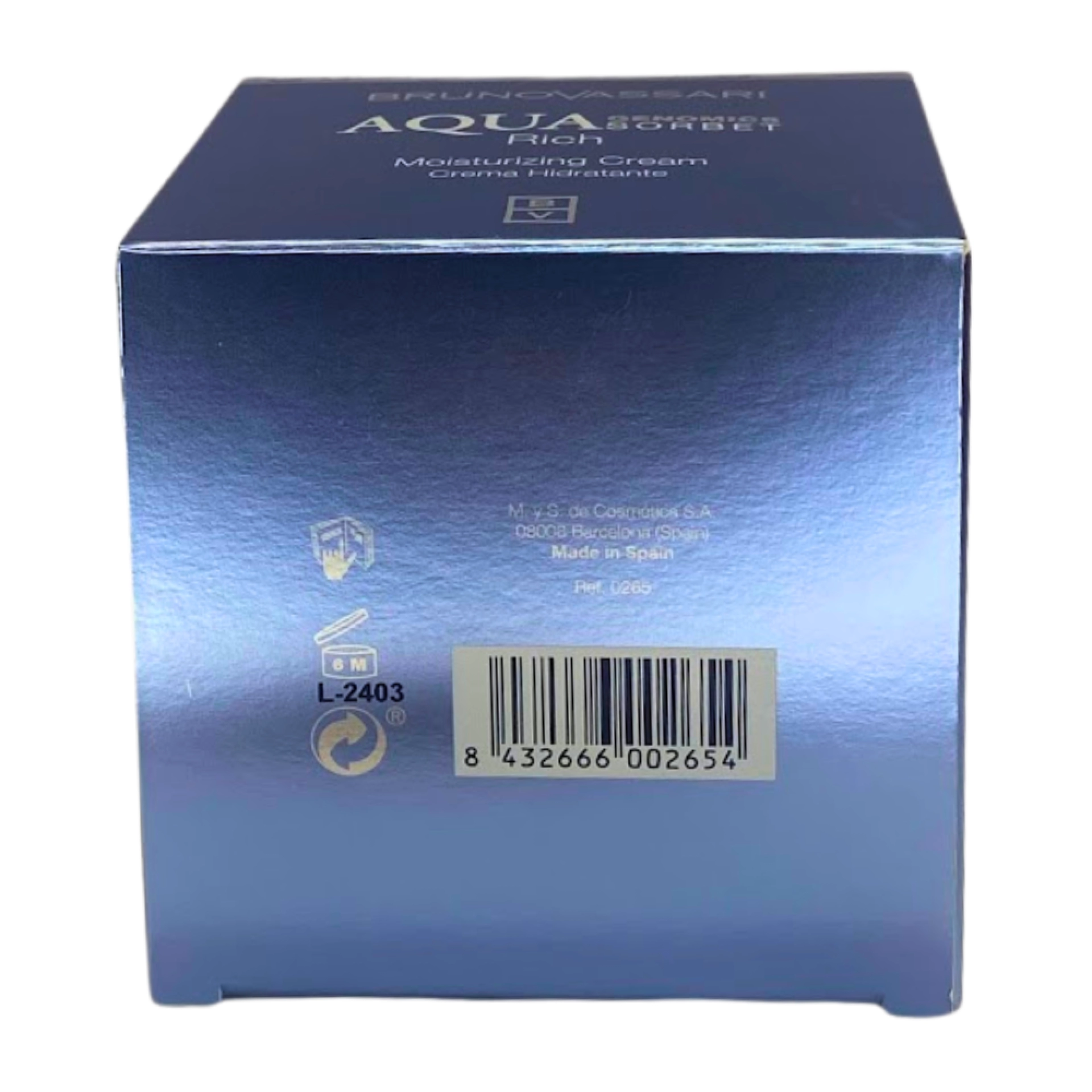 Aqua Sorbet Rich | Crema hidratante pieles secas 50ml - Aqua Genomics - Bruno Vassari ®