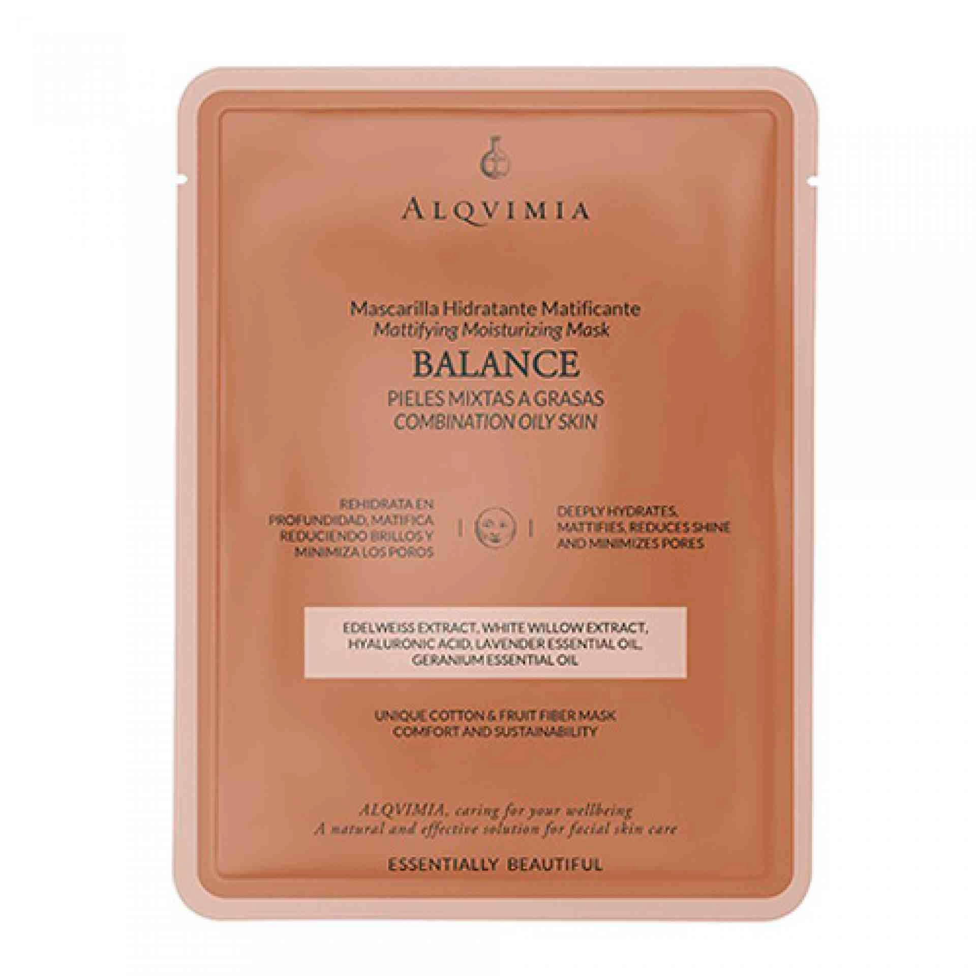 Balance | Mascarilla matificante 1 ud - Essentially Beautiful - Alqvimia®