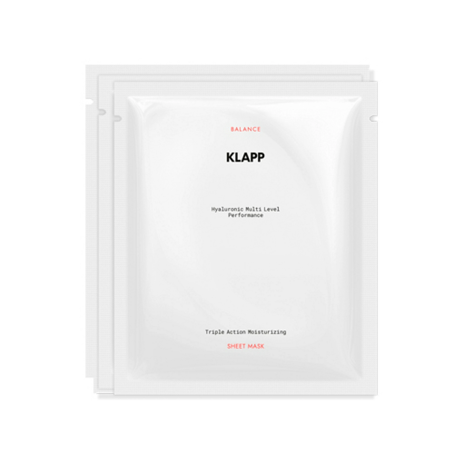 Balance Triple Action Moisturizing Sheet Mask 3 pcs | Mascarilla Facial Hidratante - Balance Hyaluronic Multi Level Performance - Klapp ®