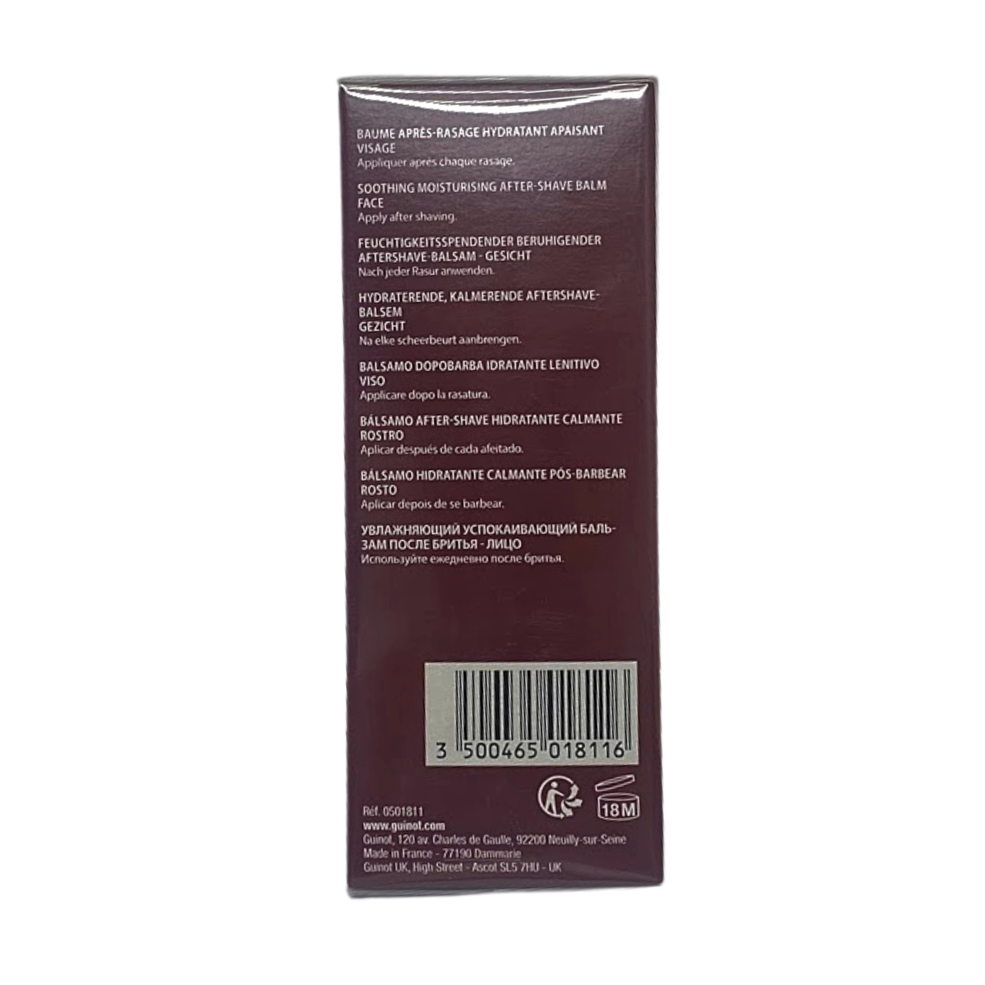 Baume Après-Rasage | Bálsamo Aftershave 75ml - Très Homme - Guinot ®