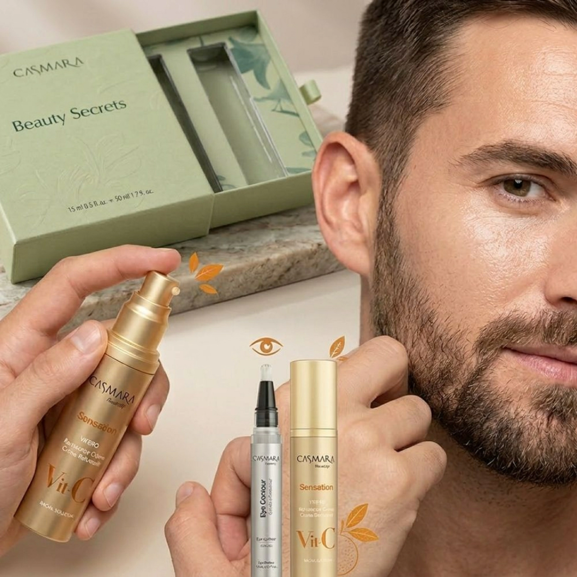 Beauty Secret Box | Age Defense Hydro Nutri Anti-aging 360º Cream 50ml + Anti – Pufiness & Dark Circles 15ml - Casmara ®