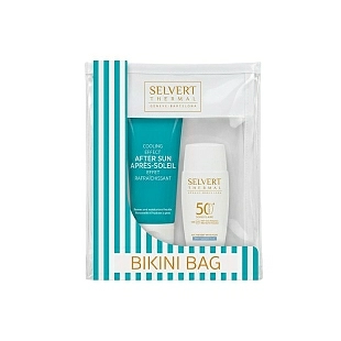 Bikini Bag | Age-Prevent Water Fluid SPF50+ 50 ml + Emulsión Reparadora After Sun 150 ml - Selvert Thermal