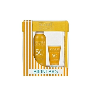 Bikini Bag | Sun Sport Mist SPF50+ 200 ml + Age Prevent Gel-Cream SPF50 50 ml - Selvert Thermal ®