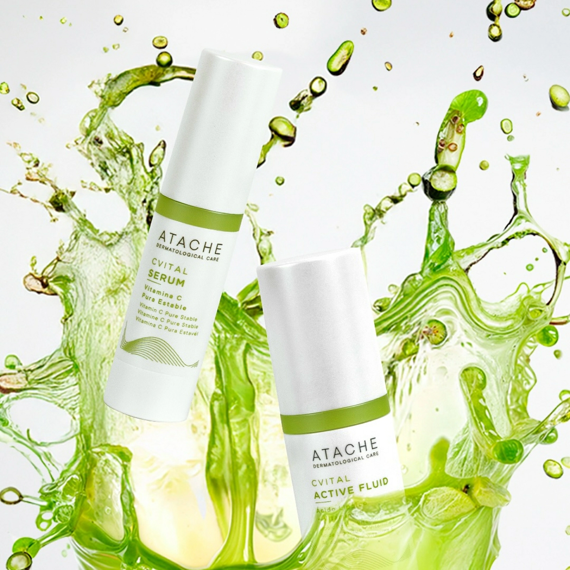Biological Triple Antioxidant Night Protector | Serum 15 ml + Fluido 30 ml Antioxidantes - CVital - Atache ®