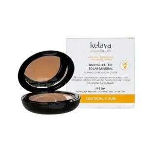 BIOPROTECTOR SOLAR MINERAL FACIAL COMPACTO Con color 10g - Ceutical K Sun - Kelaya ®
