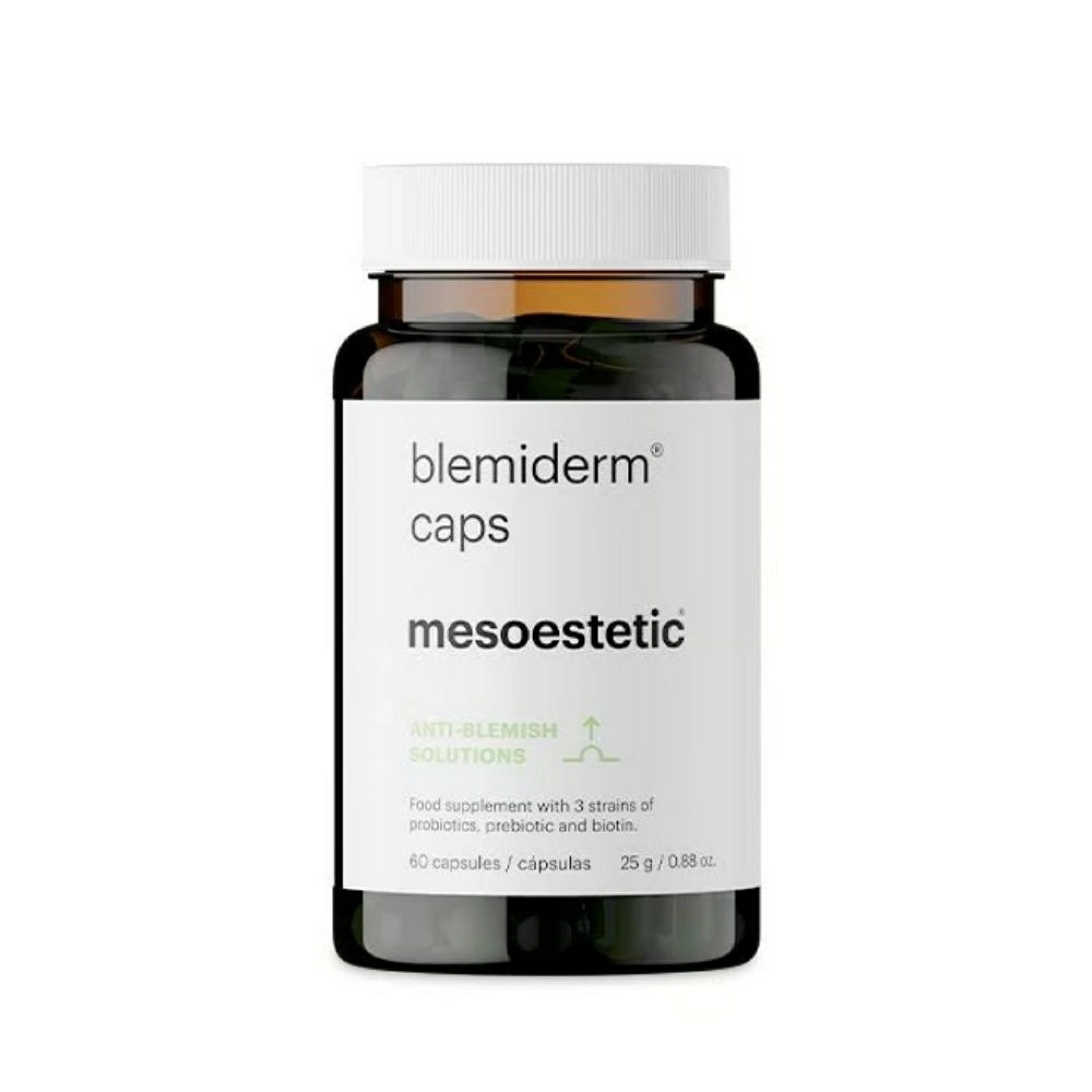 Blemiderm caps | Nutricosmética para pieles acnéicas 60 capsulas  - Anti-blemish solution - mesoestetic ®