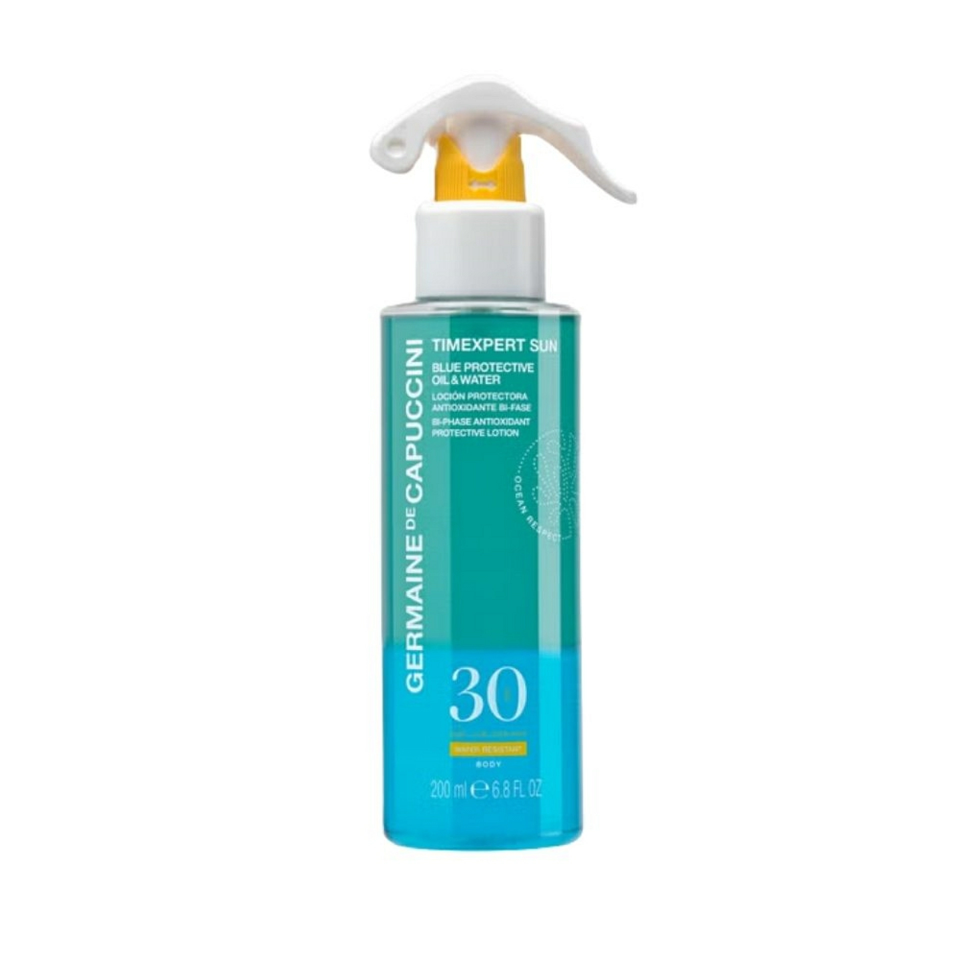 Blue Protective Oil & Water SPF30 | Loción protectora 200 ml - Timexpert Sun - Germaine de Capuccini ®