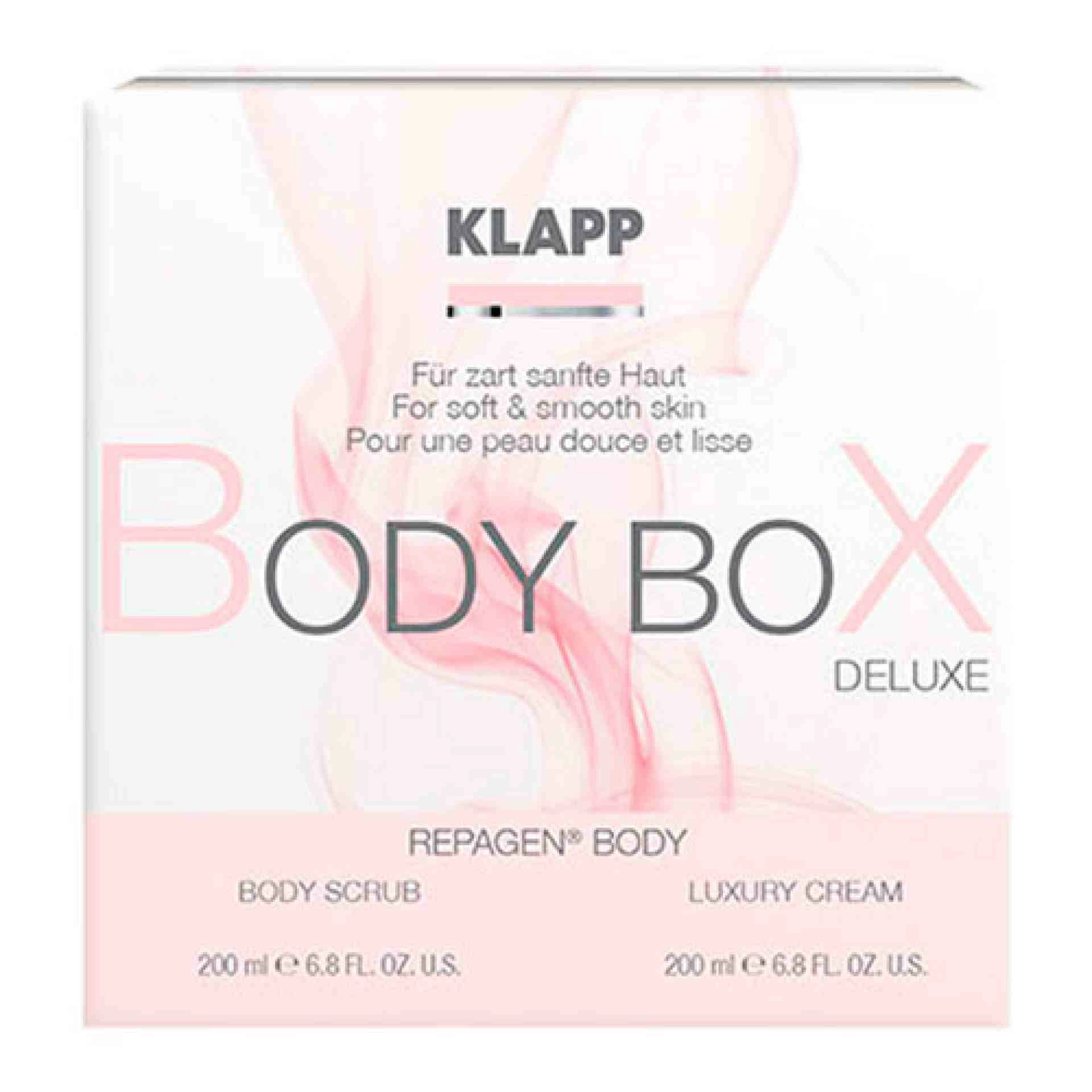 Body Box Deluxe | Body Exfoliator 200ml + Luxury Cream 200ml - Repagen Body - Klapp ®