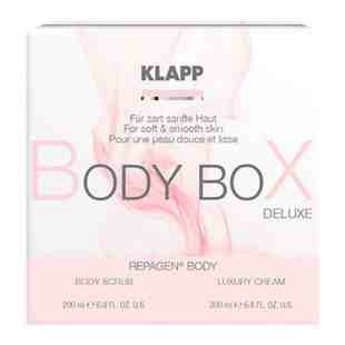 Body Box Deluxe | Body Exfoliator 200ml + Luxury Cream 200ml - Repagen Body - Klapp ®