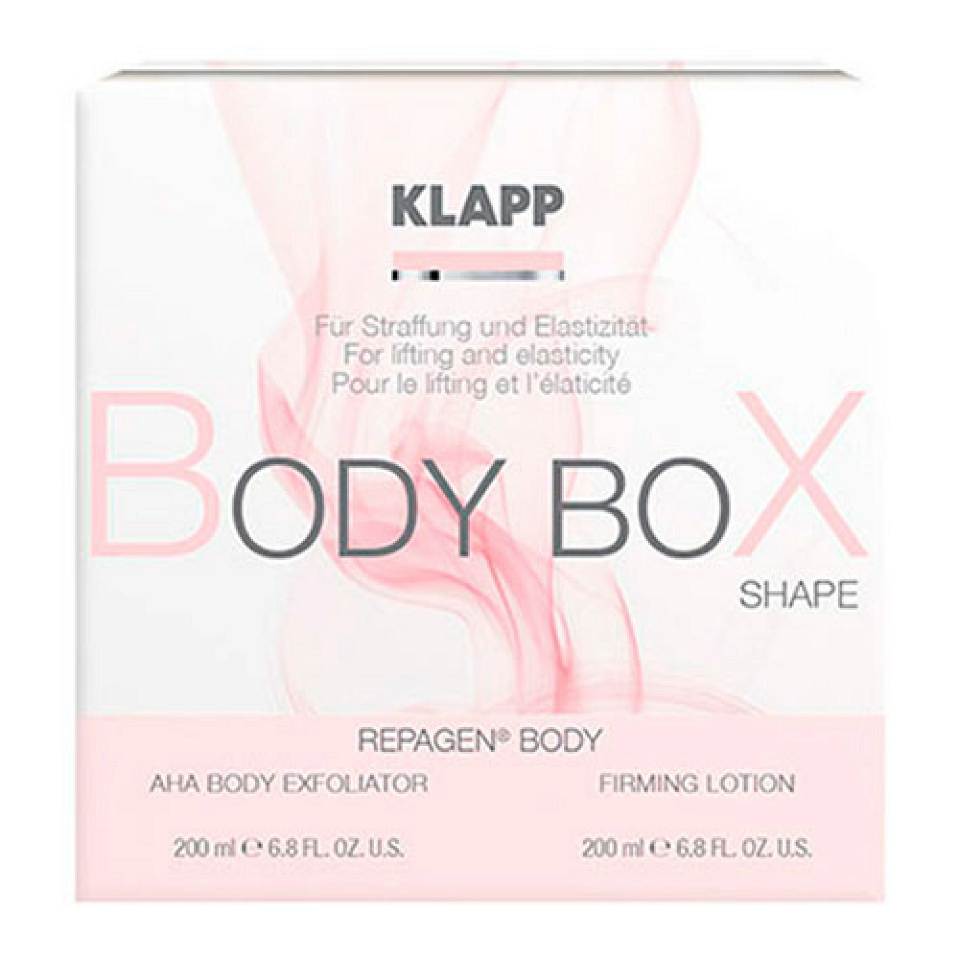 Body Box Shape | Body Exfoliator 200ml + Body Firming Lotion 200ml - Repagen Body - Klapp ®