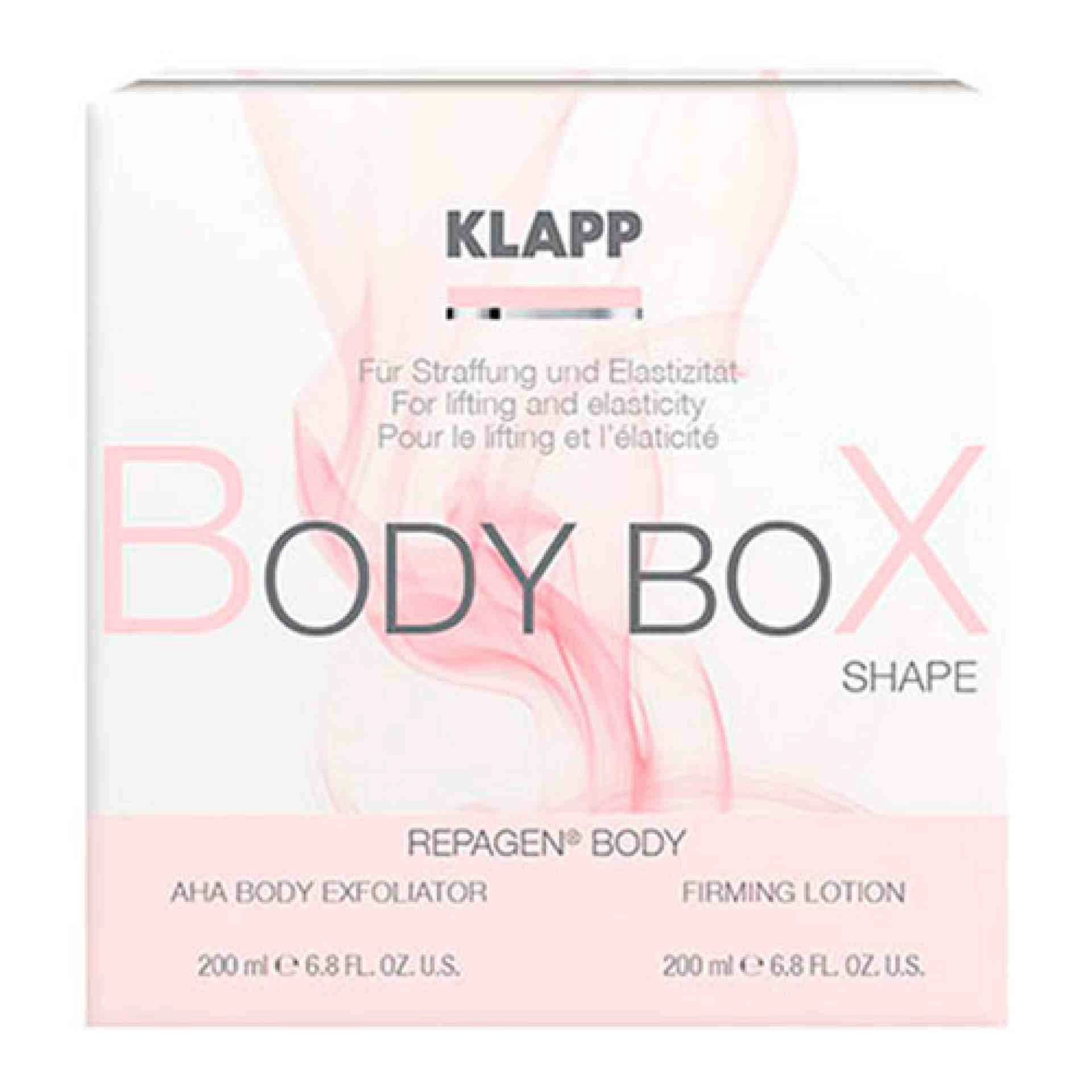 Body Box Shape | Body Exfoliator 200ml + Body Firming Lotion 200ml - Repagen Body - Klapp ®