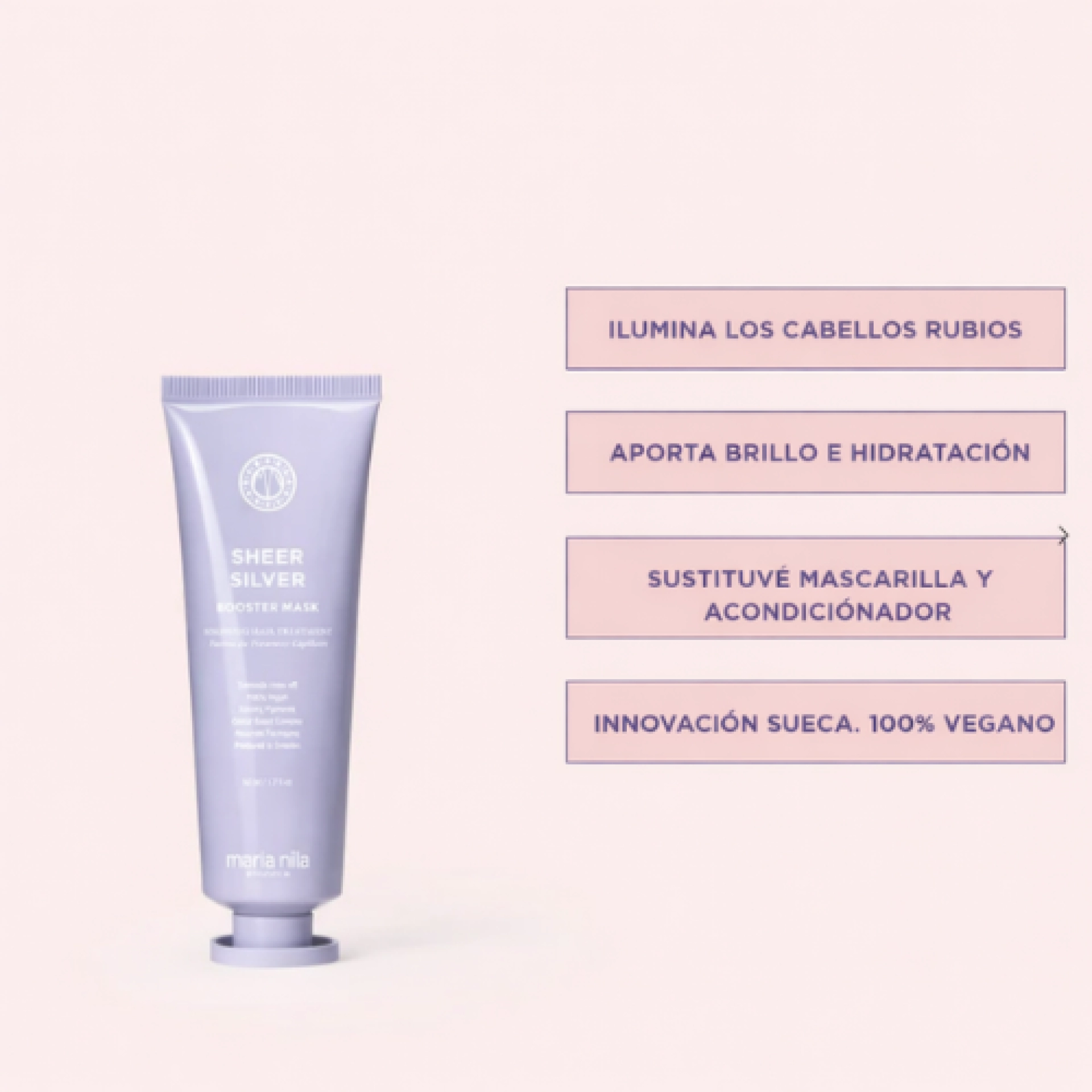 Booster Masque | Tratamiento Matizador Exprés 50 ml - Sheer Silver - Maria Nila ®