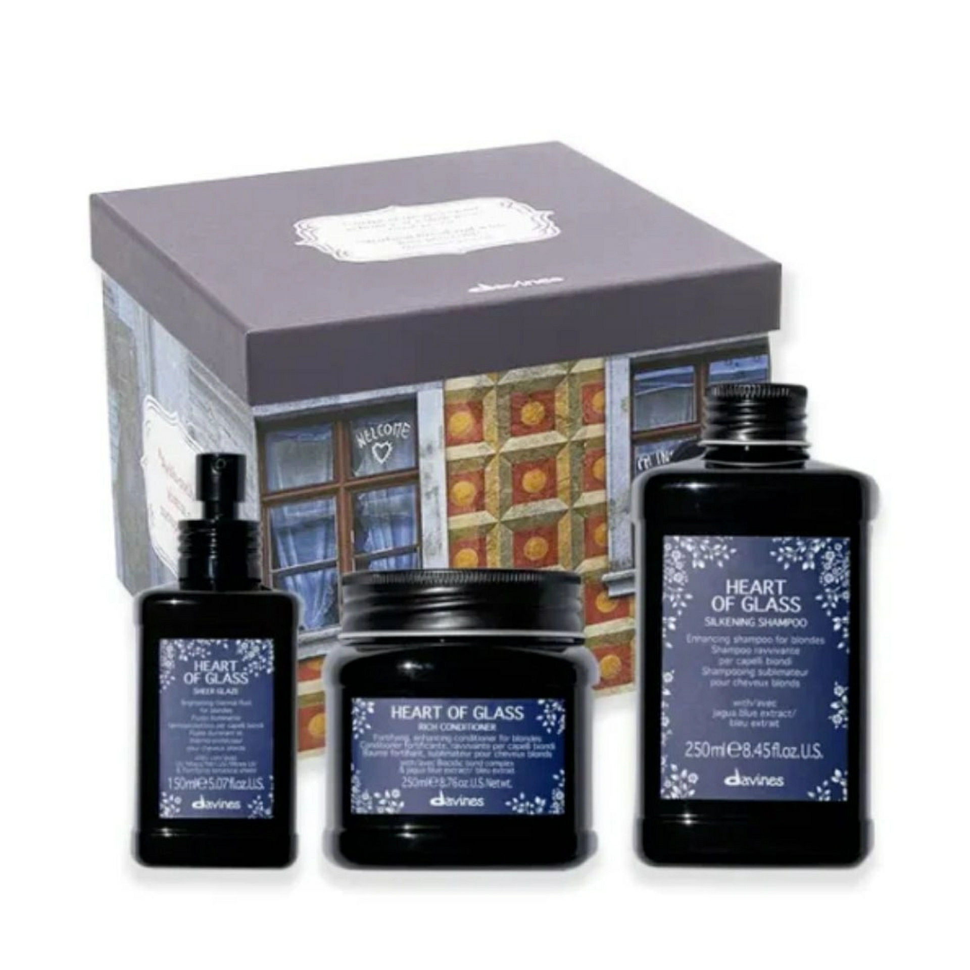 Box Heart Of Glass Davines - Champú + Acondicionador + Fluido iluminador - Davines ®