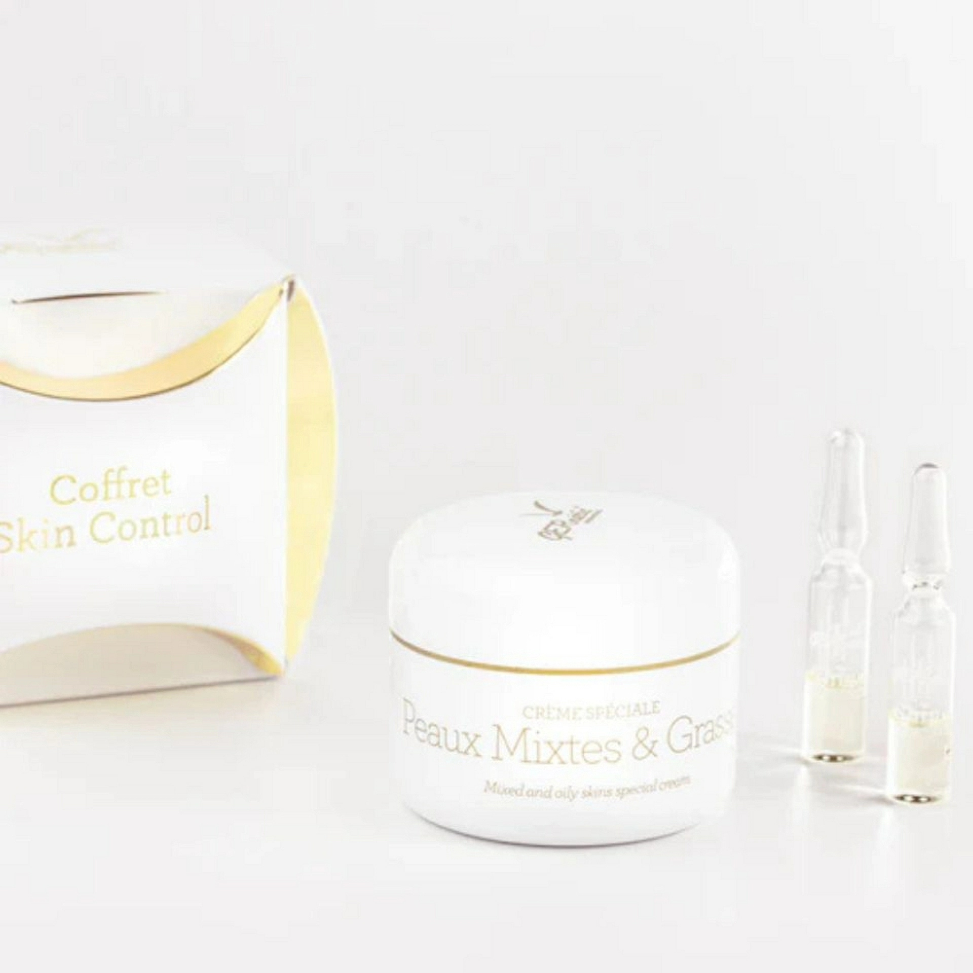 Box Skin Control | Pack para piel mixta y grasa | Crème Peaux Mixtes et Grasses 50ml + Shine Control 2x1ml - Gernétic ®