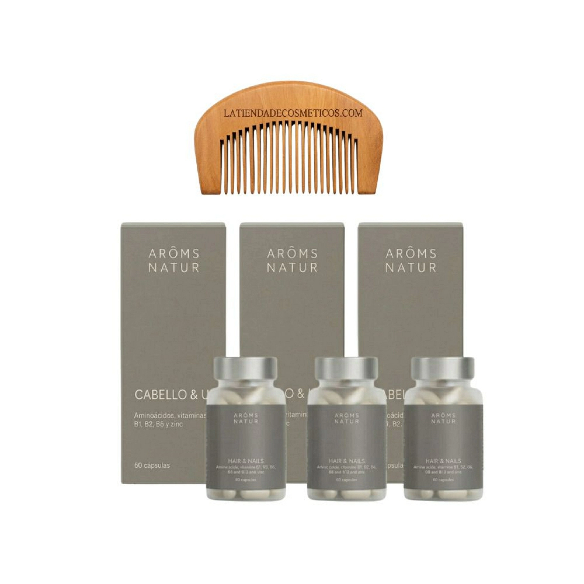 Cabello & Uñas 60 Cápsulas | Complemento Fortalecedor - Nutricosméticos - Arôms Natur ®