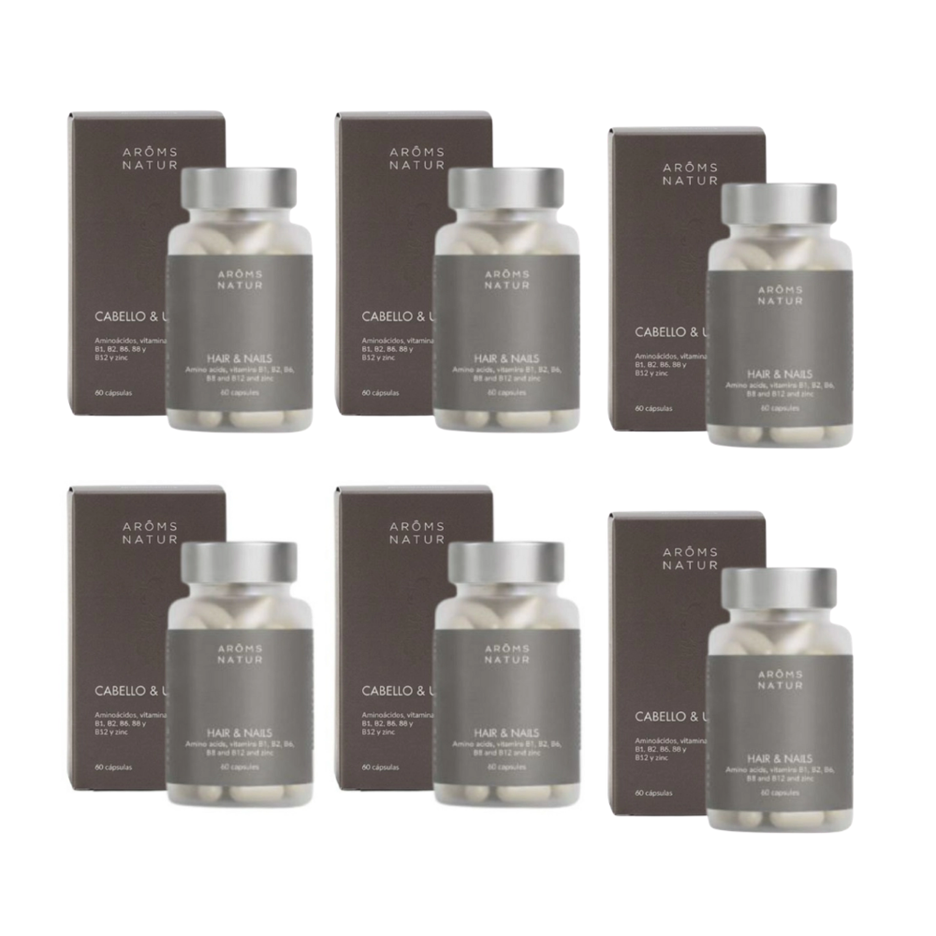 Cabello & Uñas 60 Cápsulas | Complemento Fortalecedor - Nutricosméticos - Arôms Natur ®