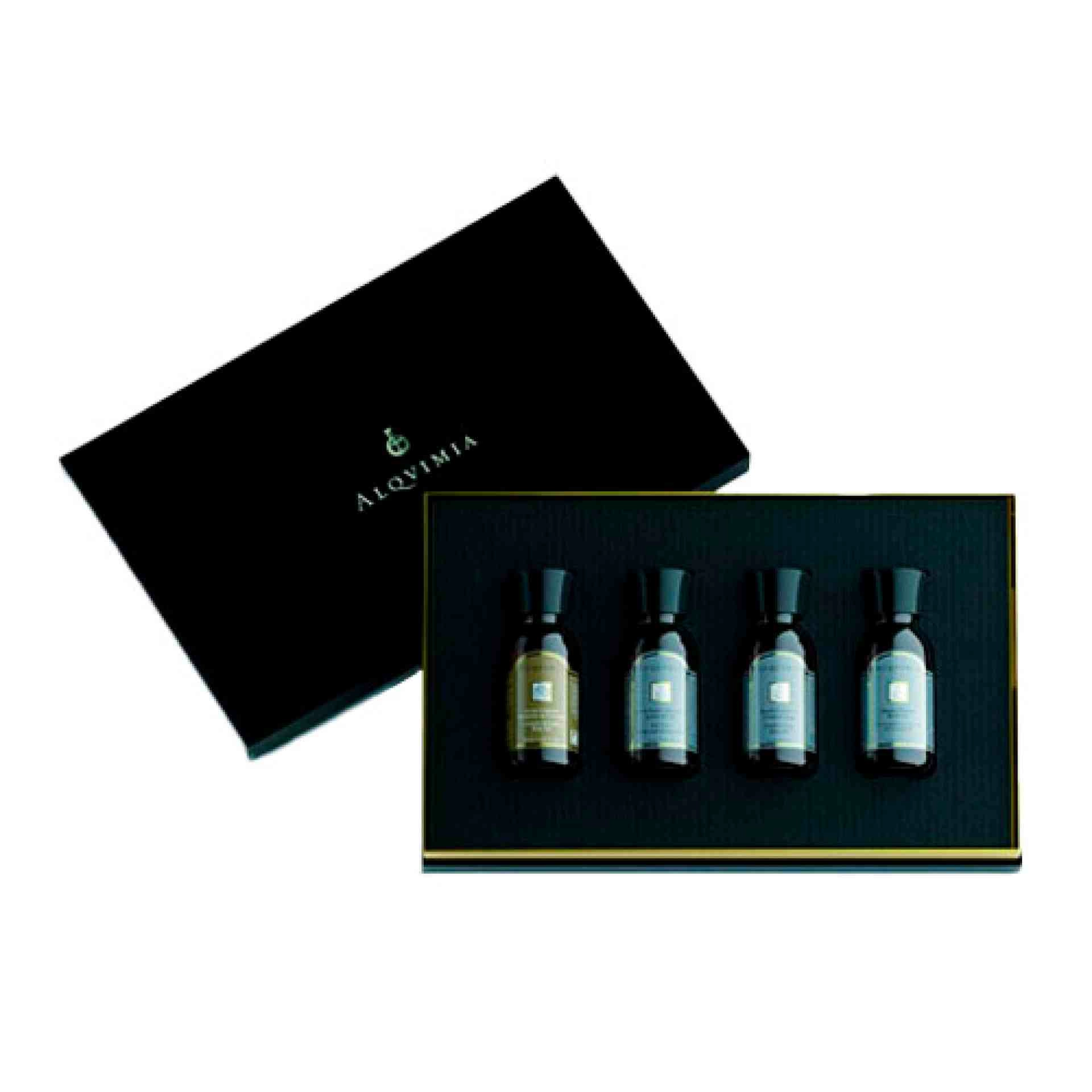 Caja Experiencia Wellness: 3 Aceites Corporales de 30ml y Gel de baño 30ml I Cofre - Alqvimia ®