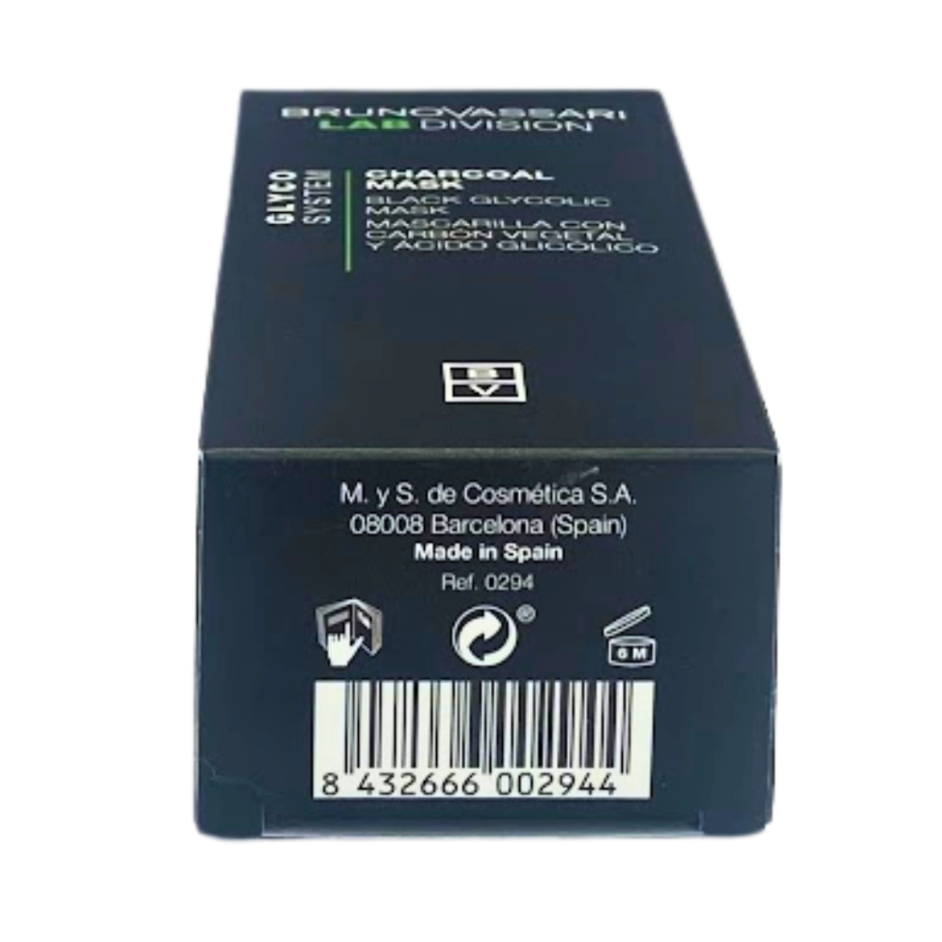 Charcoal Mask | Mascarilla con carbón vegetal 65gr - Glyco System - Bruno Vassari ®