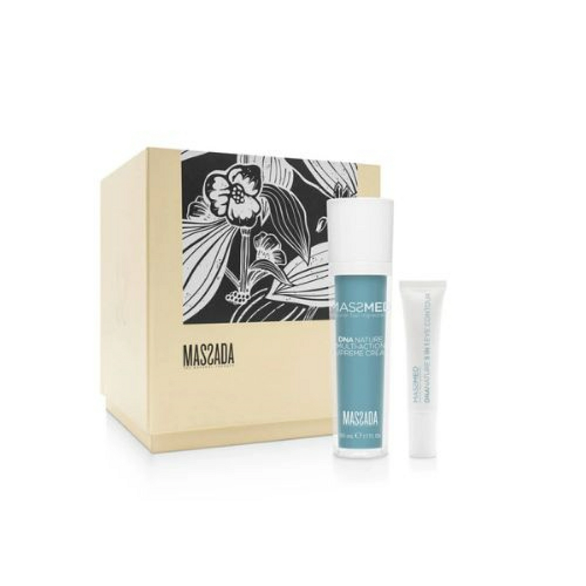 Cofre Massmed DNA Nature | Crema facial 50 ml + Contorno de ojos 15 ml – Massada ®