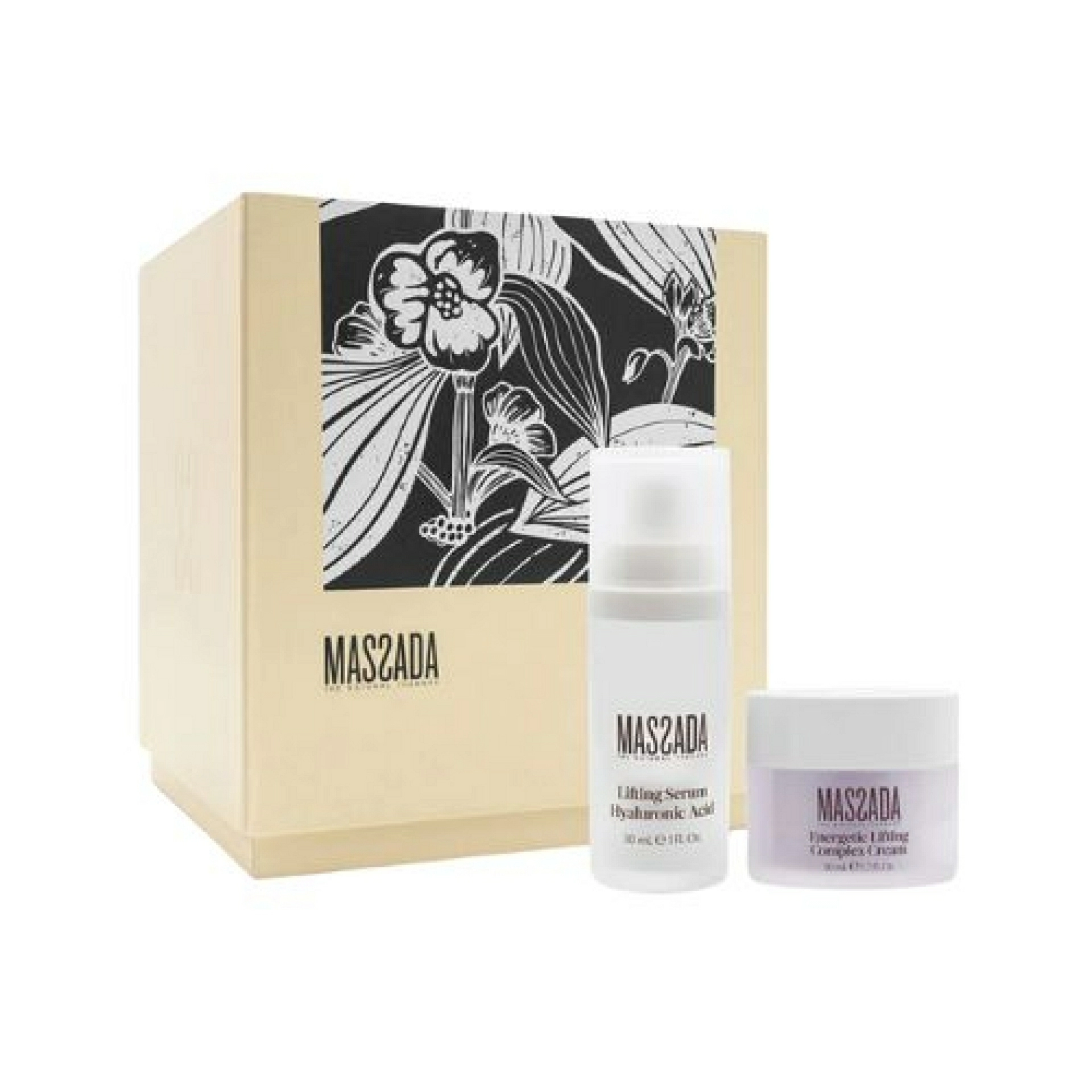 Cofre Navidad 2025 Ácido Hialurónico | Lifting Serum 30ml + Energetic Lifting Complex Cream 50ml - Massada ®