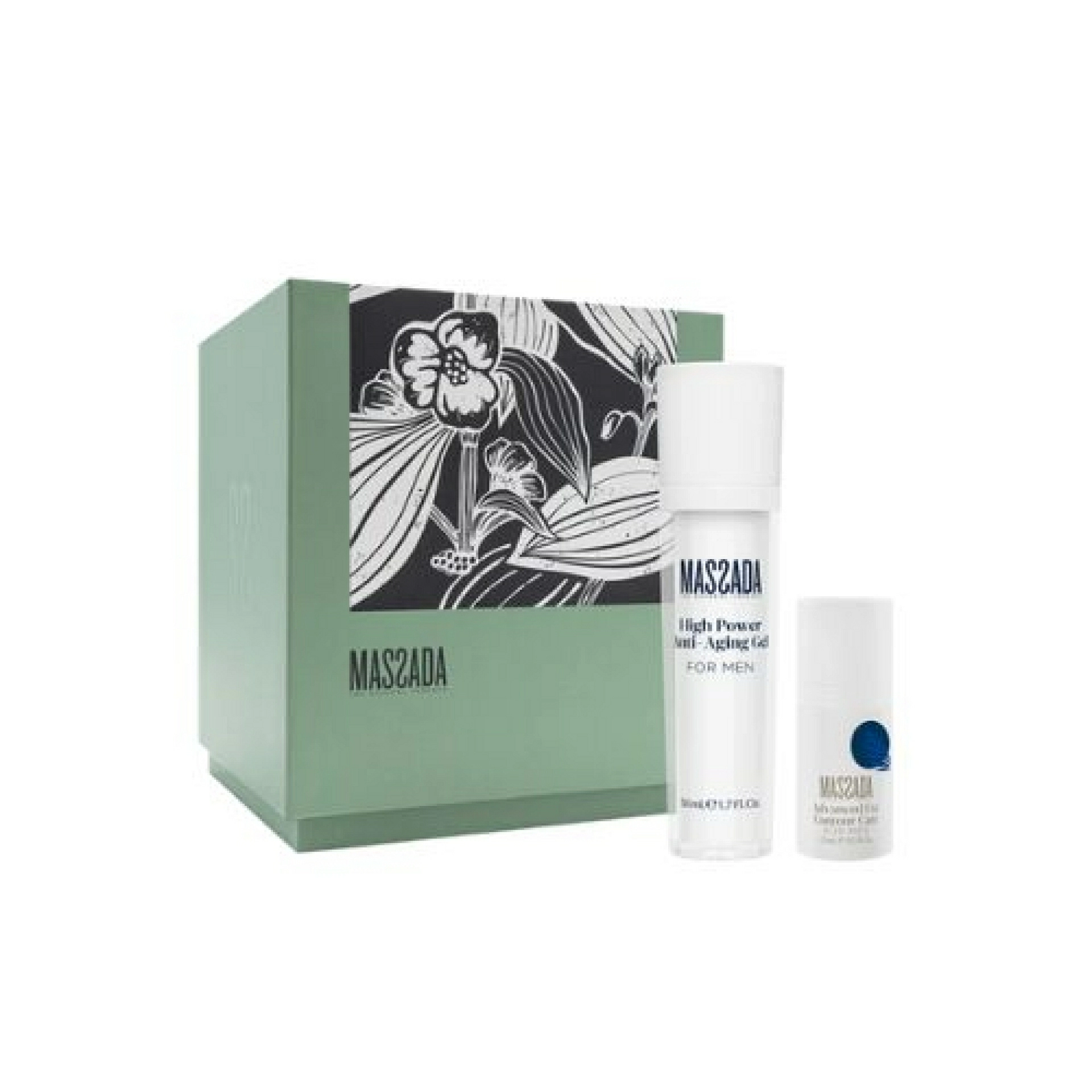 Cofre Navidad 2025 Massada Men | Gel facial antiedad 50 ml + Contorno de ojos 15 ml – Massada ®