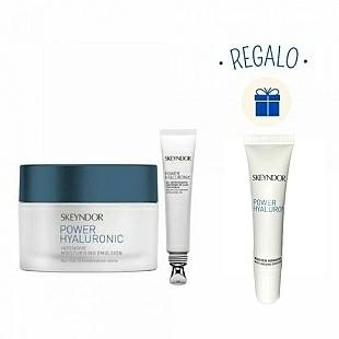 Cofre Power Hyaluronic : Emulsión o Crema 50ml + Gel de ojos 15 ml + Booster 15ml - Skeyndor ®