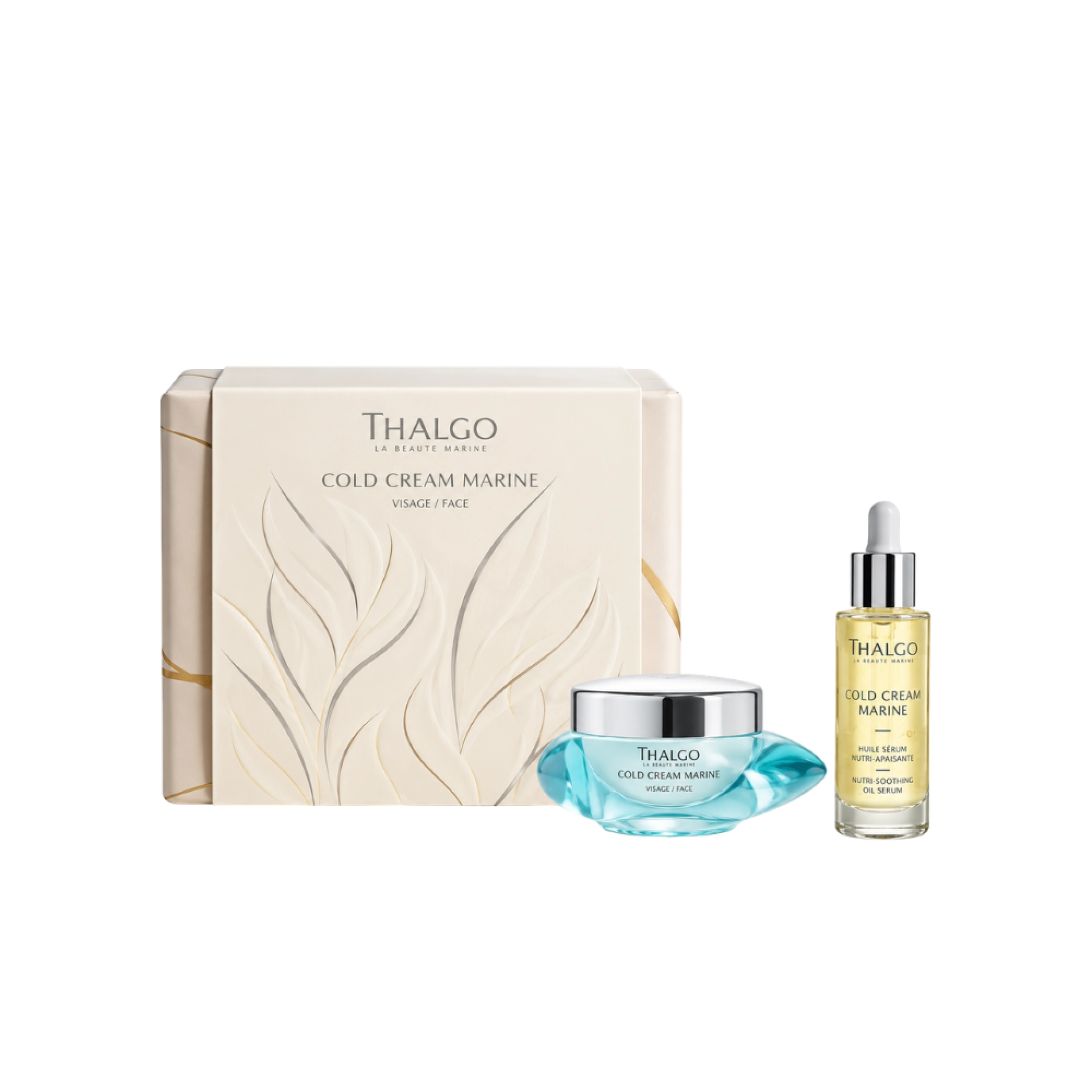 Cofre Reconfortante | Crème Riche Nutri-Confort 50ml + Huile Sérum Nutri-Confort 30ml - Cold Cream Marine - Thalgo ®