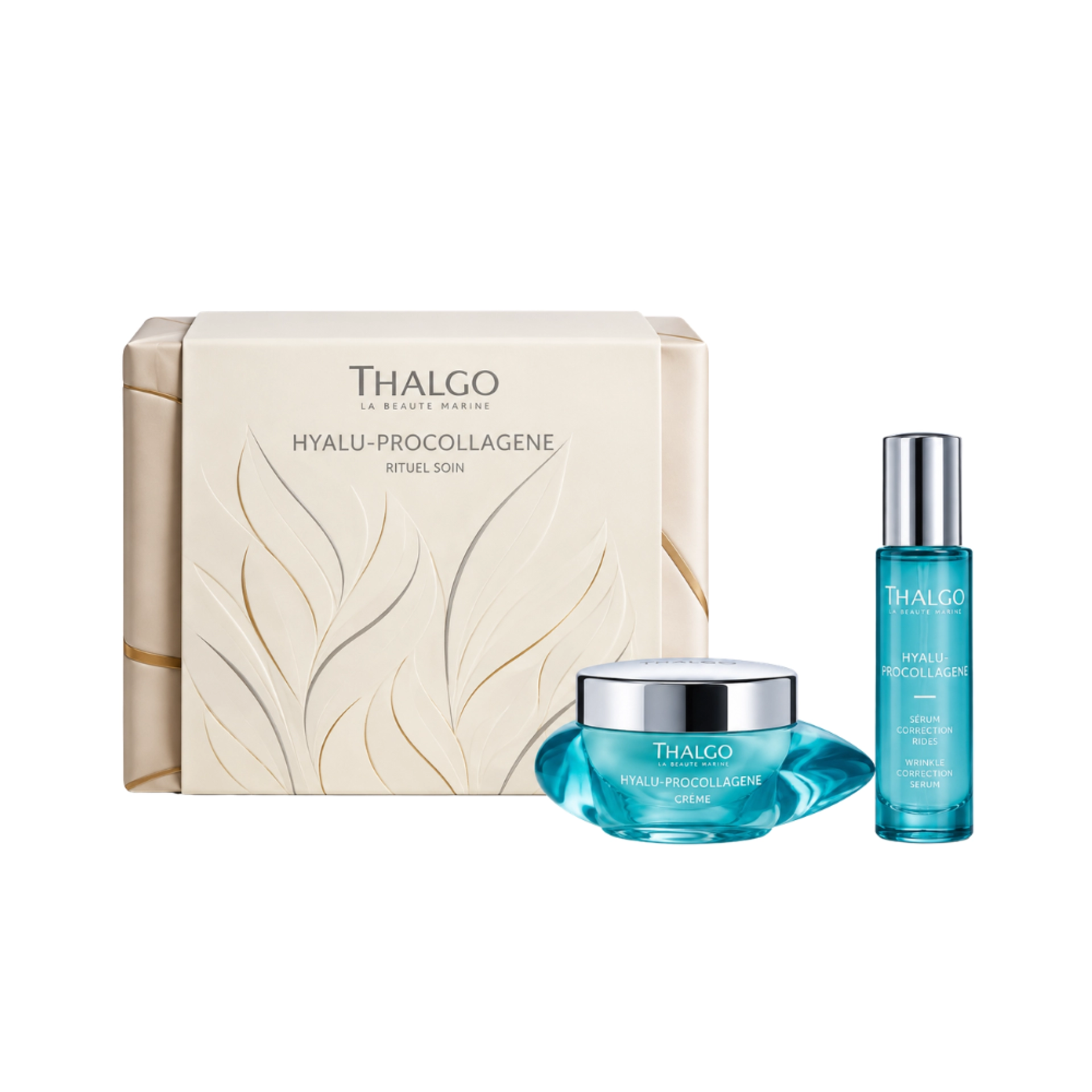 Cofre Repulpante | Crème Riche Correction Rides 50ml + Sérum Intensif Correction Rides 30ml - Hyalu-Procollagene - Thalgo ®