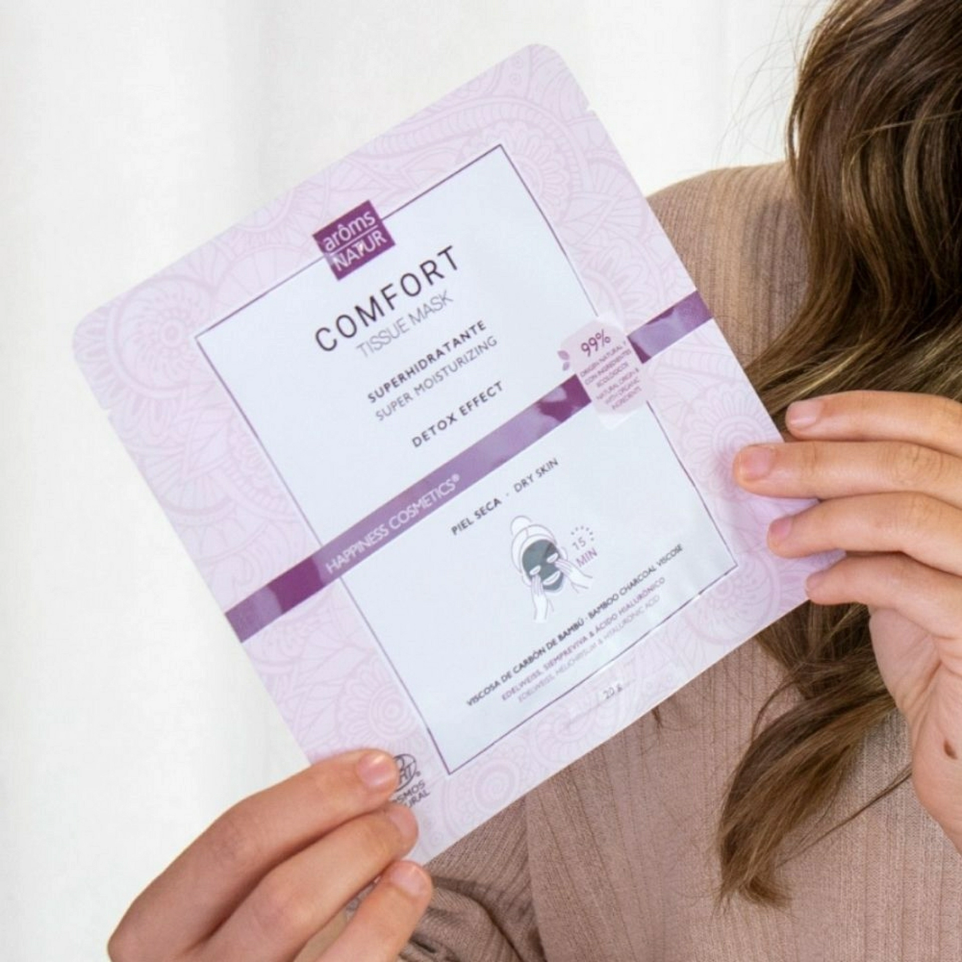 Comfort Tissue Mask | Mascarilla superhidratante 1 ud - Happiness Detox - Arôms Natur ®