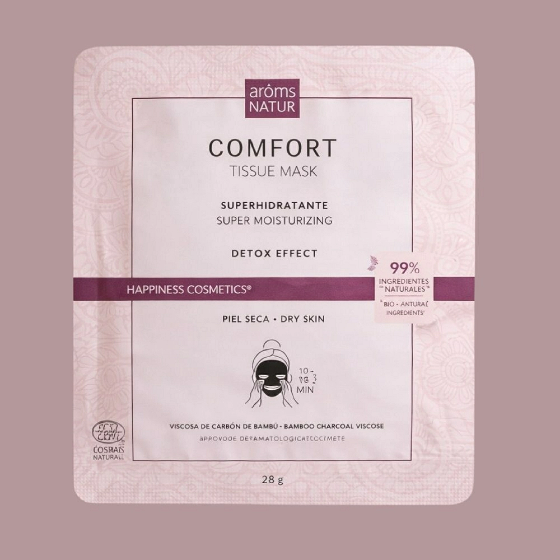 Comfort Tissue Mask | Mascarilla superhidratante 1 ud - Happiness Detox - Arôms Natur ®