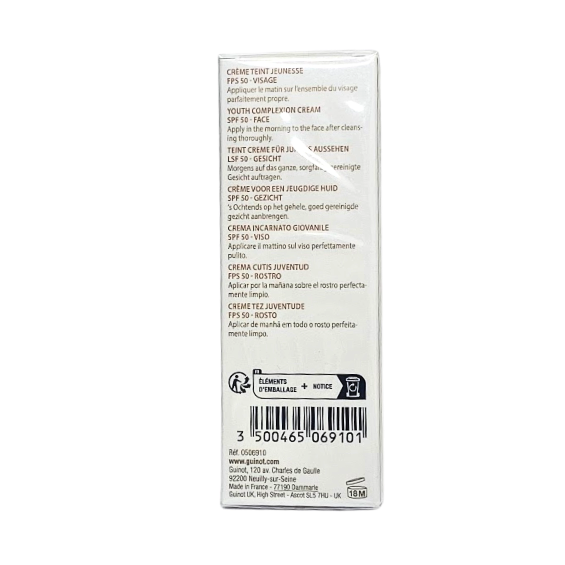 Crème Youth Perfect Finish FPS50 | Crema Cutis Juventud 30ml - Guinot ®