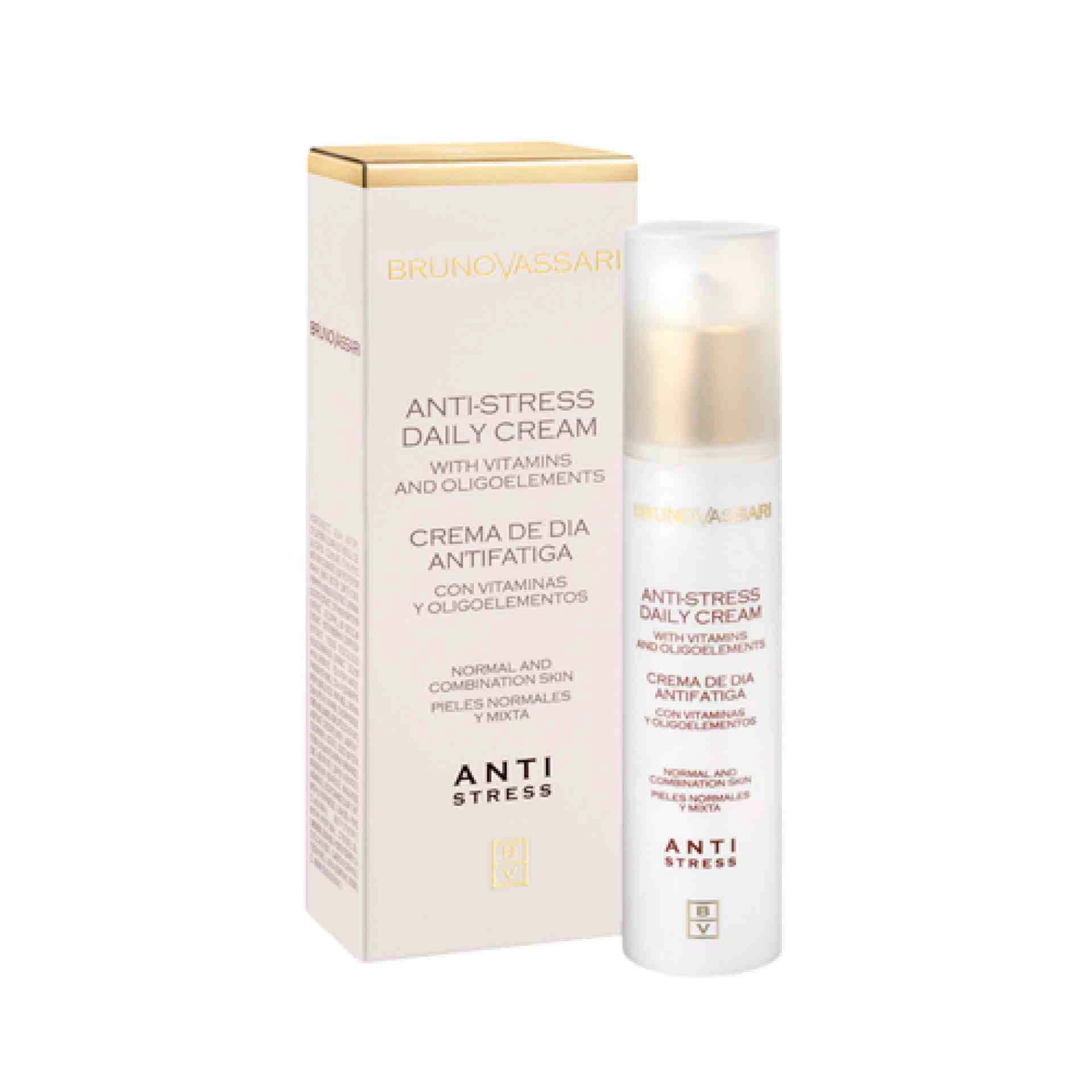 Daily Cream - Normal and Combination Skin | Crema antifatiga 50ml - Anti-Stress - Bruno Vassari ®