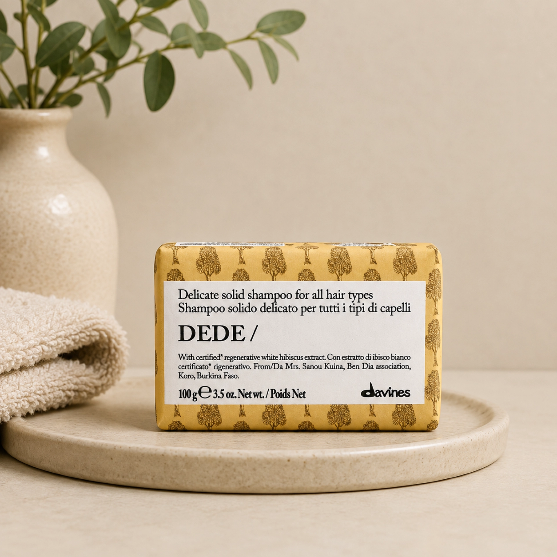DEDE / Shampoo Bar | Champú delicado sólido 100g - Essential Haircare - Davines ®