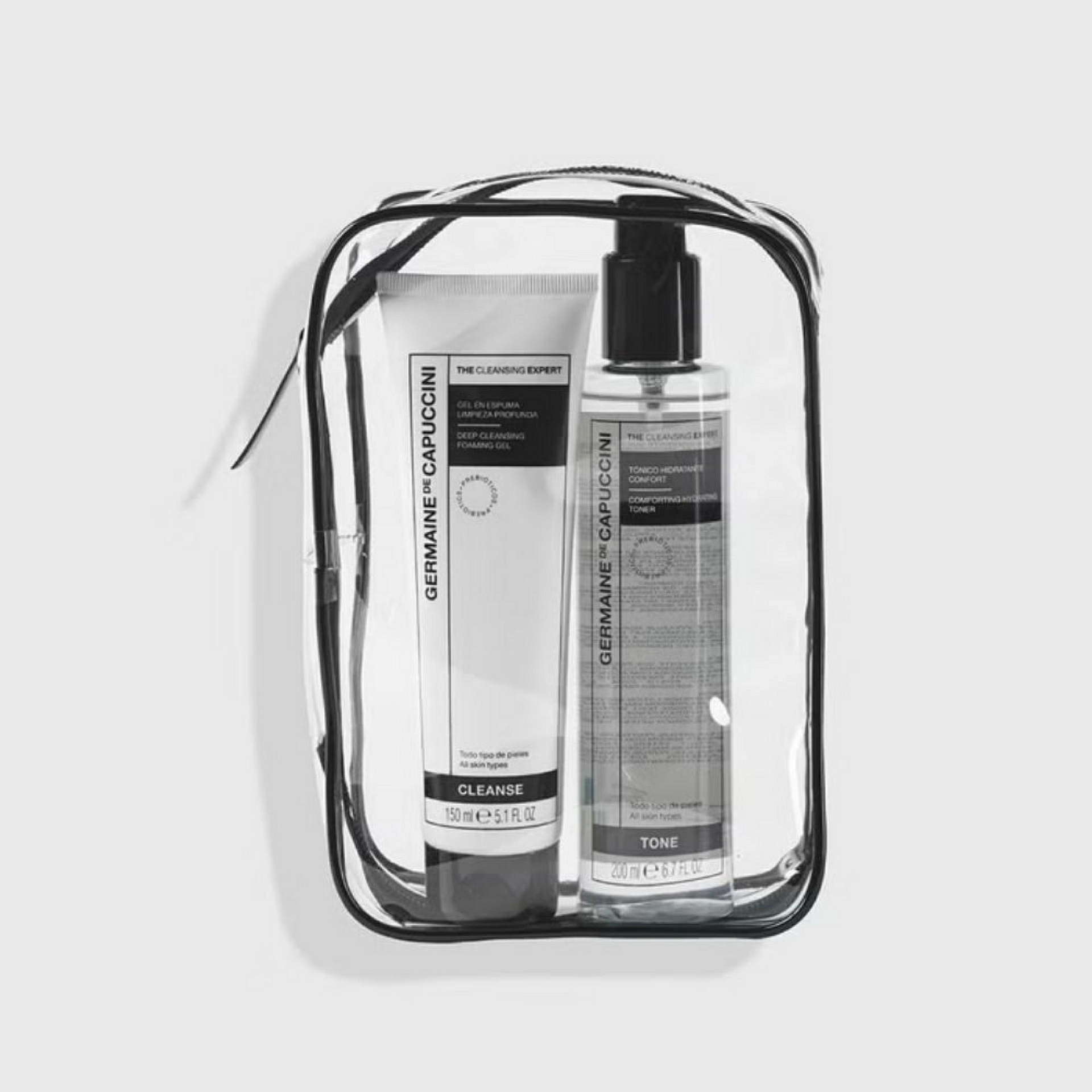 Dúo Limpieza Experta: Gel en Espuma Limpieza Profunda 150ml + Tónico Hidratante Confort 200ml - Germaine de Capuccini ®