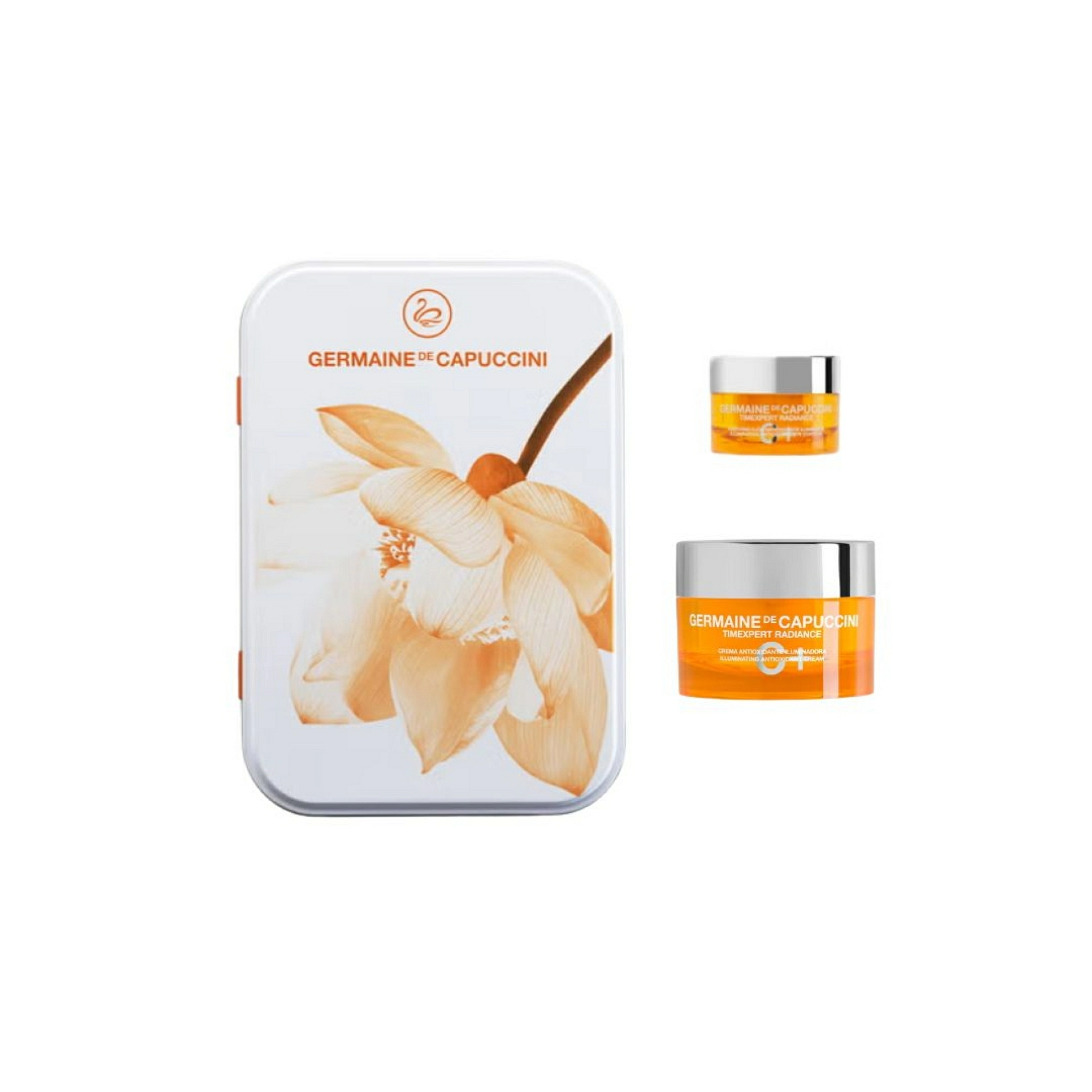 Estuche Antiedad con Vitamina C | Crema o emulsión 50ml + Contorno Ojos 15ml - Timexpert Radiance C+ - Germaine de Capuccini ®
