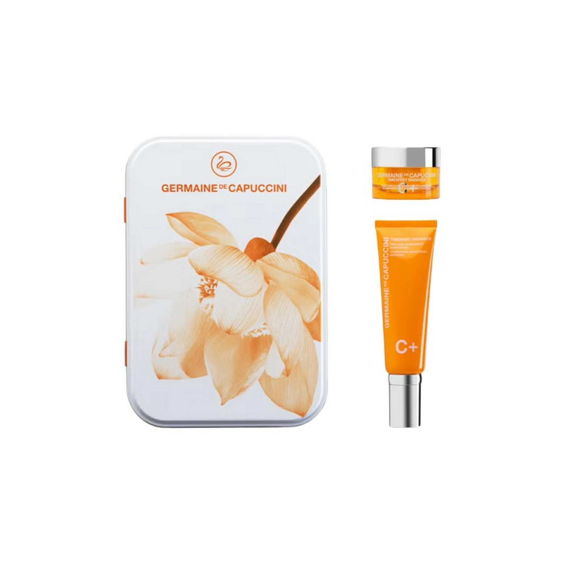 Estuche Antiedad con Vitamina C | Crema o emulsión 50ml + Contorno Ojos 15ml - Timexpert Radiance C+ - Germaine de Capuccini ®